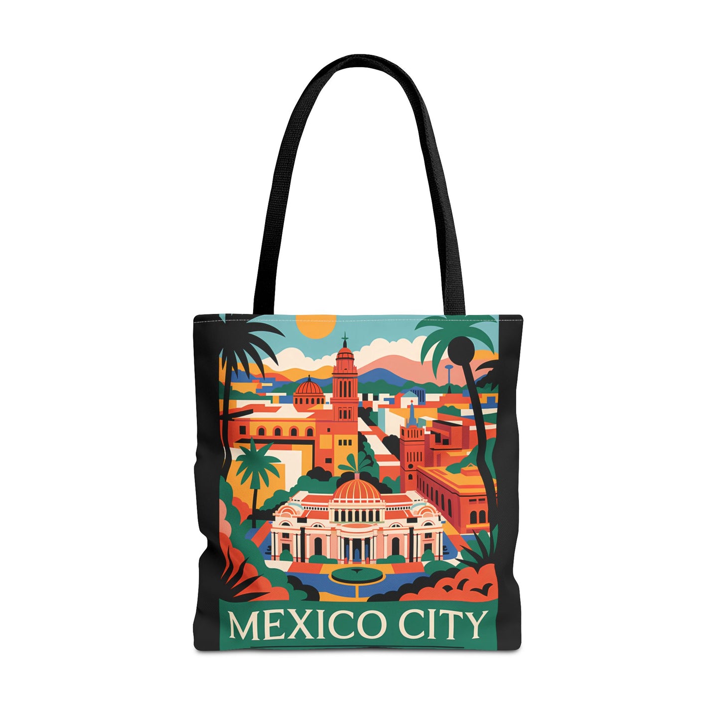Vibrant Mexico City Tote Bag - Perfect for Travel, Beach, Shopping, Mother's Day, eco-friendly design, casual accessory - LOLA VEGAS ART