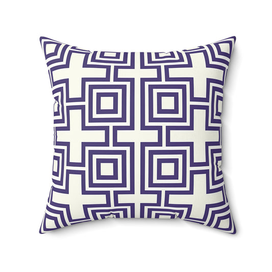 Purple Geometric Pattern Pillow Cover | Modern Decor, Cozy Living Room Cushion, Stylish Home Accent, Gift for Her, Throw Pillow