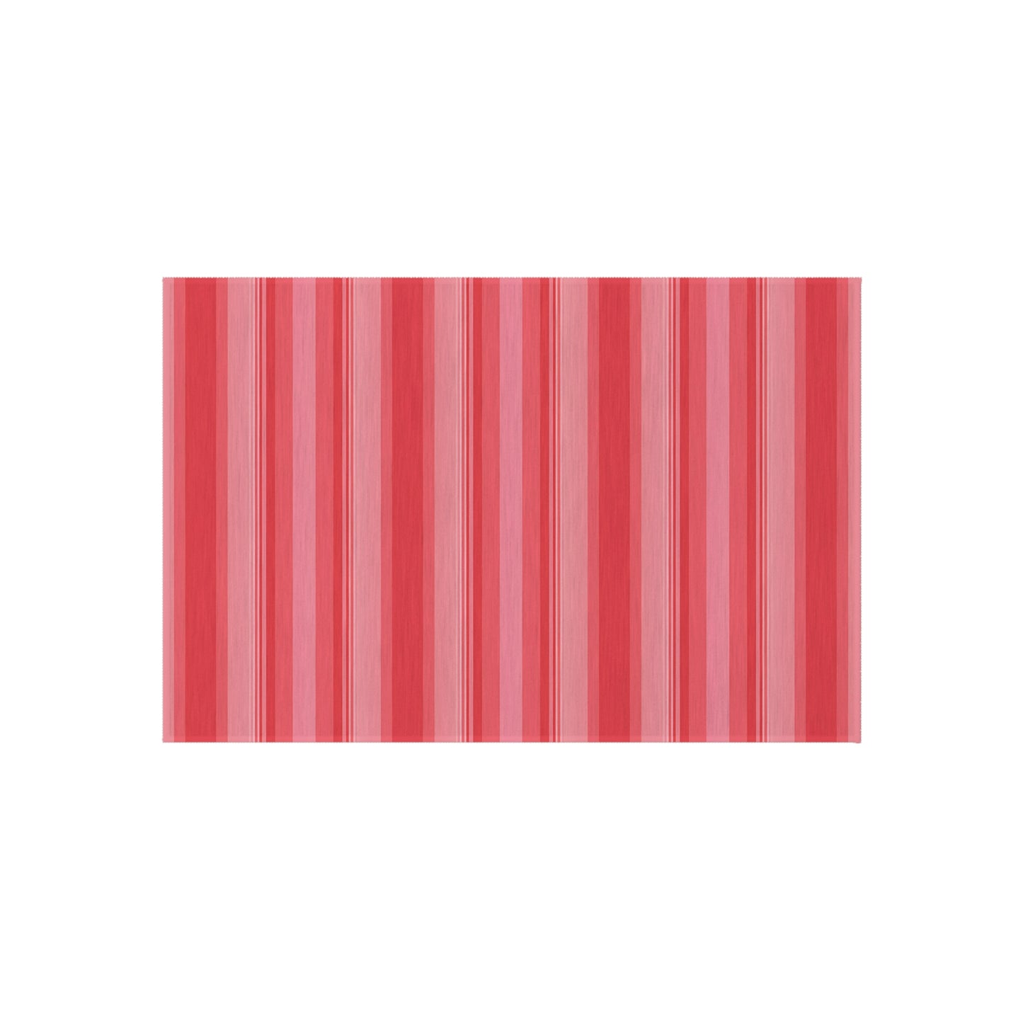 Coral Pink Stripe Pattern Outdoor/Indoor Rug | Patio Mat, Waterproof Porch Runner