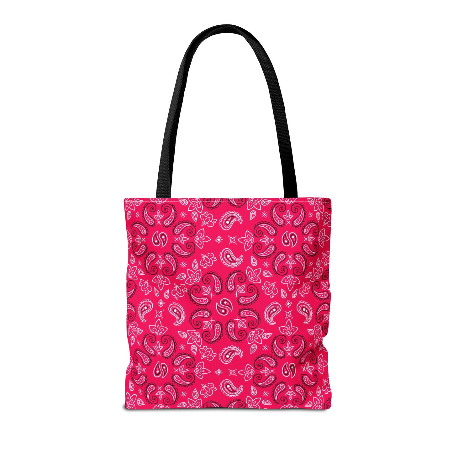 Rose-Red Paisley Pattern Tote Bag | All-Over Print