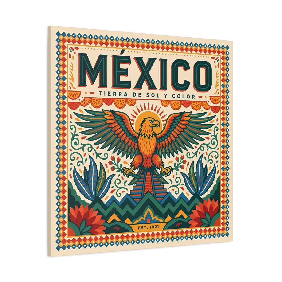 Mexico Eagle Canvas | Matte Stretched Wall Art