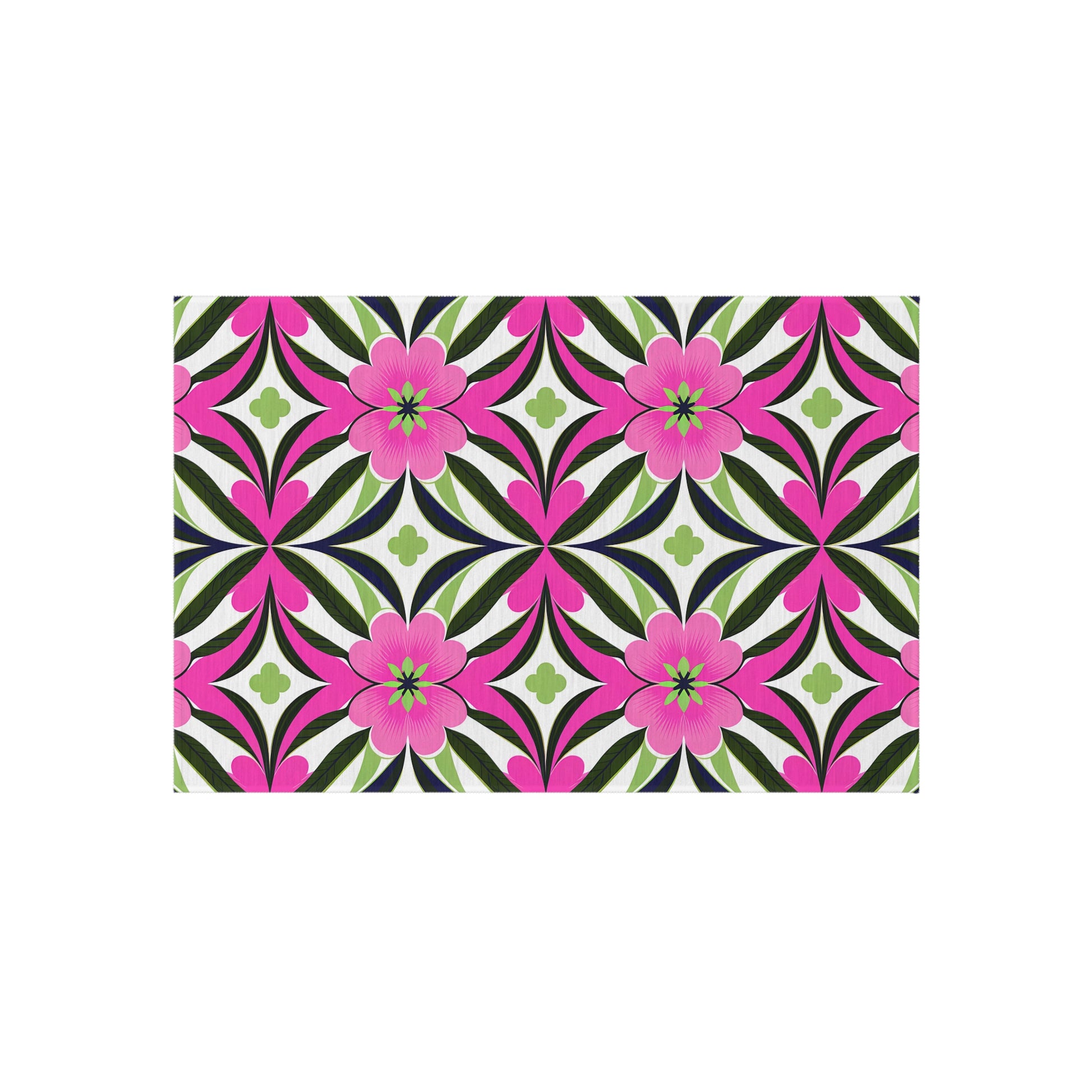 Vibrant Floral Outdoor Rug, Garden Mat, Patio Decor, Porch Rug, Boho Style, Summer Decoration, Outdoor Living - LOLA VEGAS ART