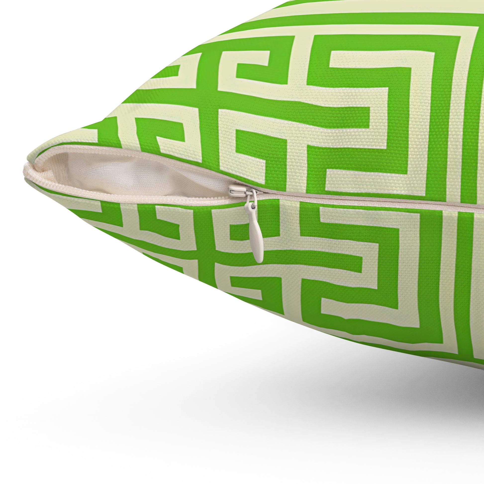 Geometric Green Throw Pillow, Modern Home Decor, Sofa Cushion, Accent Pillow, Gift for Housewarming, Stylish Decorative Pillow - LOLA VEGAS ART