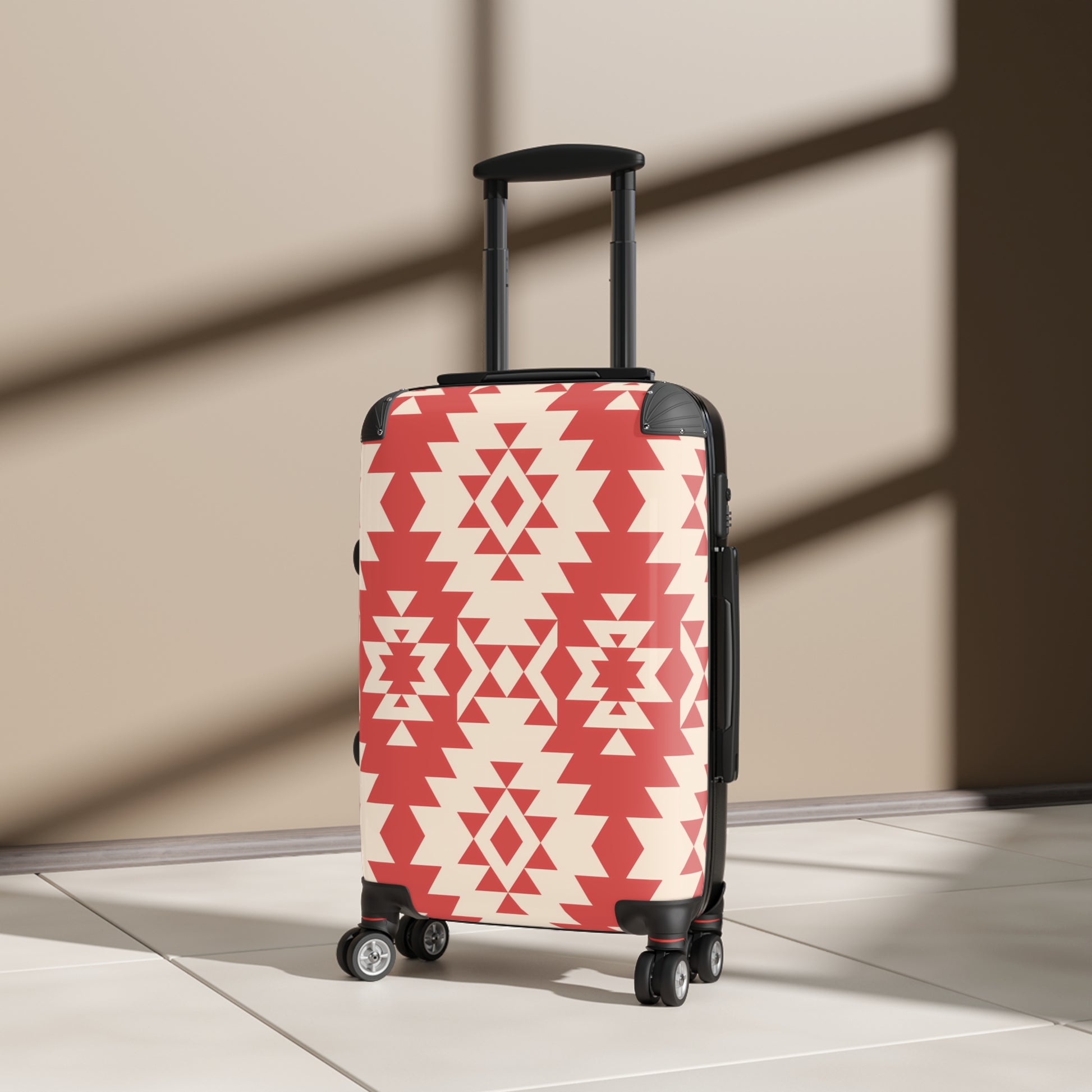 Tribal Design Suitcase, Travel Luggage, Stylish Carry-On, Bohemian Travel Gear, Unique Fashionable Suitcase, Vacation Essentials - LOLA VEGAS ART