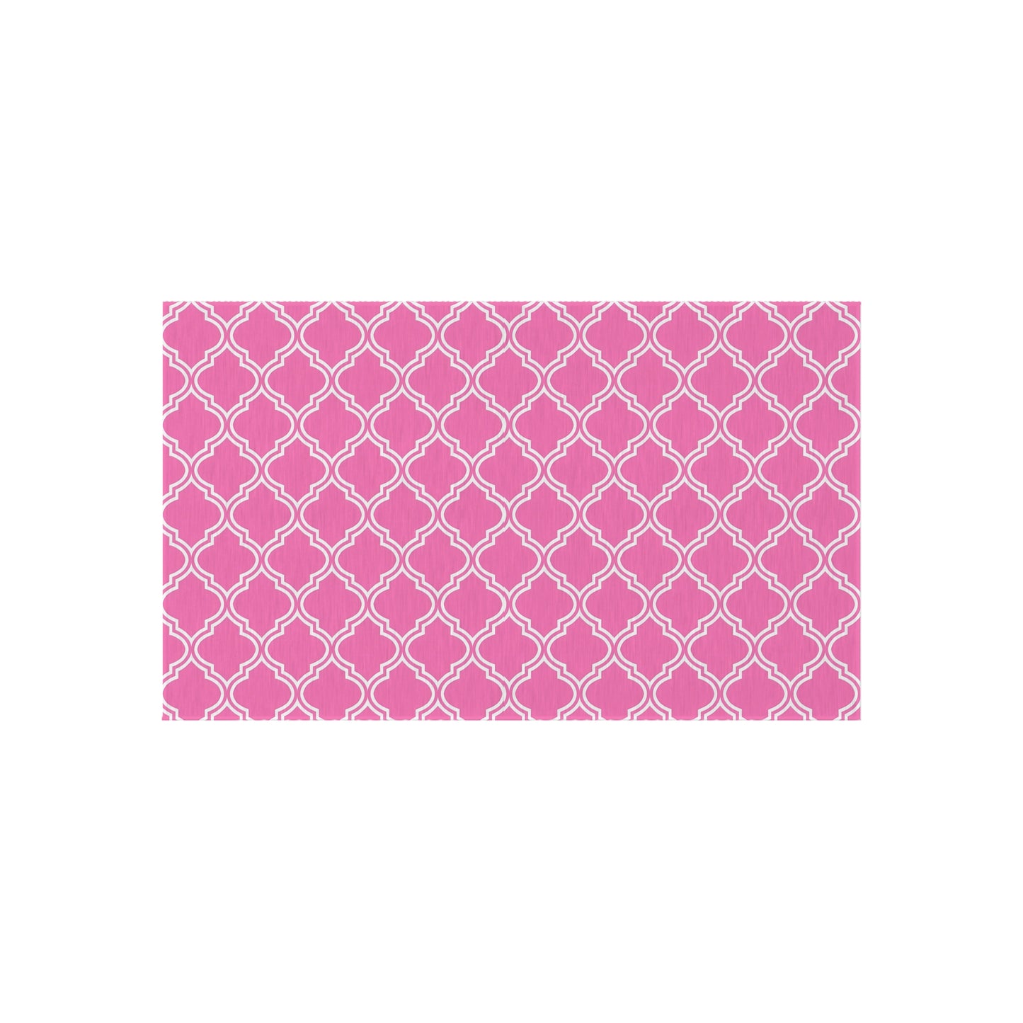 Pink Moroccan Trellis Outdoor/Indoor Rug | Geometric Patio Mat