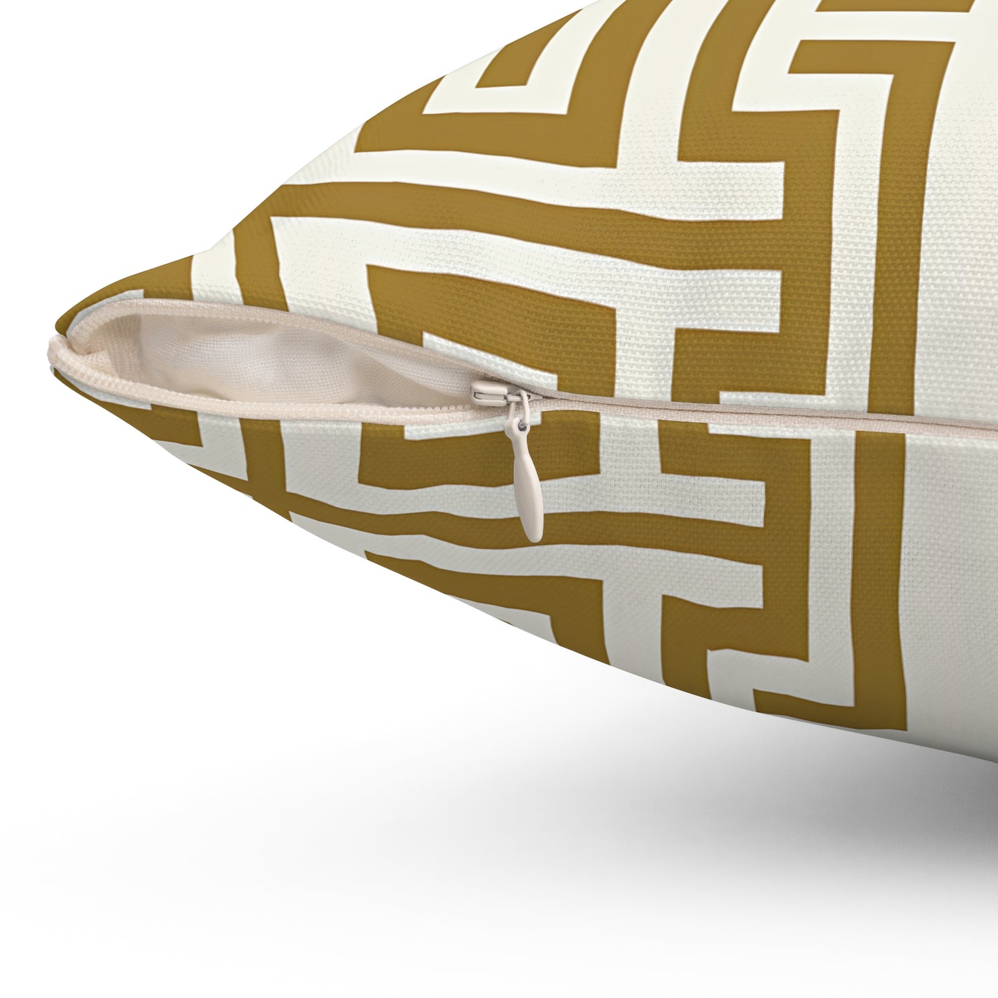 Tan & Off-White Chic Geometric Throw Pillow for Modern Decor, Couch Cushion, Boho Home Accent, Unique Gift Idea