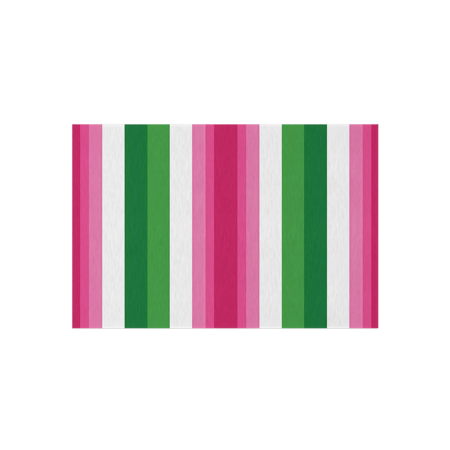 Pink Green Stripe Outdoor/IndoorRug | Striped Patio Mat
