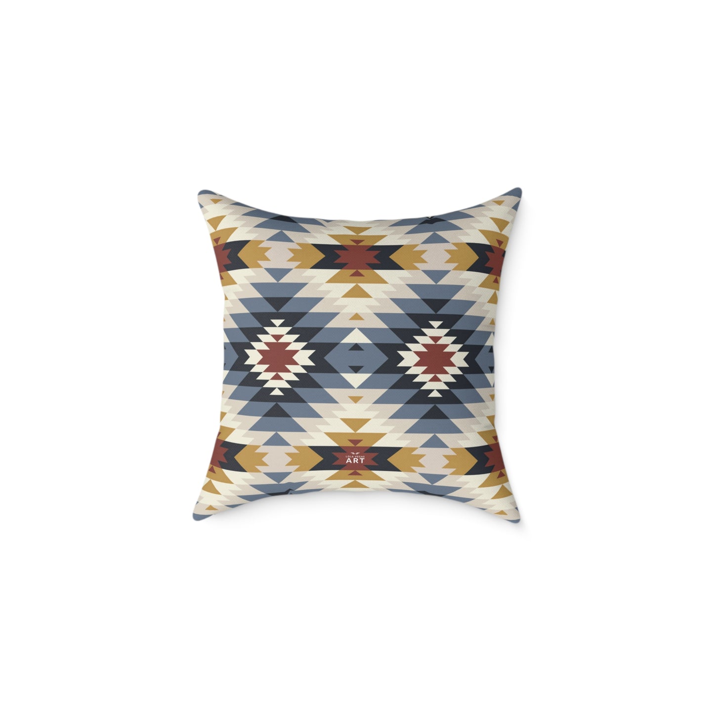 Southwestern Aztec Geometric Square Pillow | Canvas Pillow