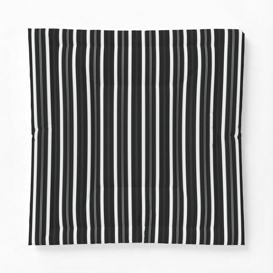 Black and White Striped Cotton Comforter | Modern Minimal Bedding
