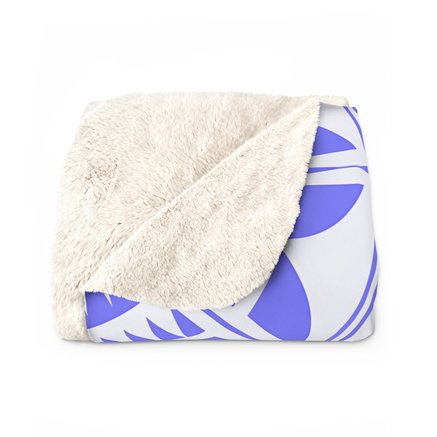 purple White Compass Mandala Sherpa Blanket | Nautical Geometric Cozy Throw