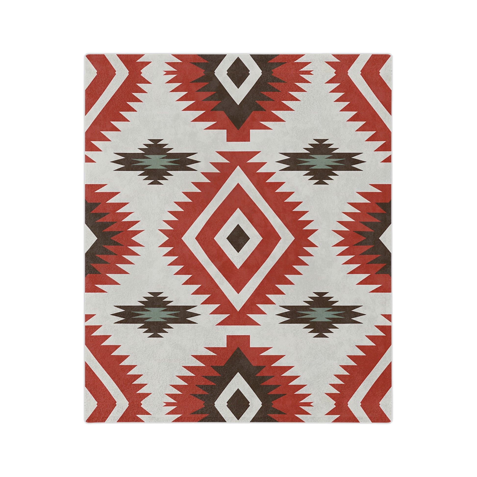 Southwestern Pattern Velveteen Microfiber Blanket, Cozy Throw for Home Decor, Cabin and Living Room, Gift for All Occasions, Warm and Soft - LOLA VEGAS ART