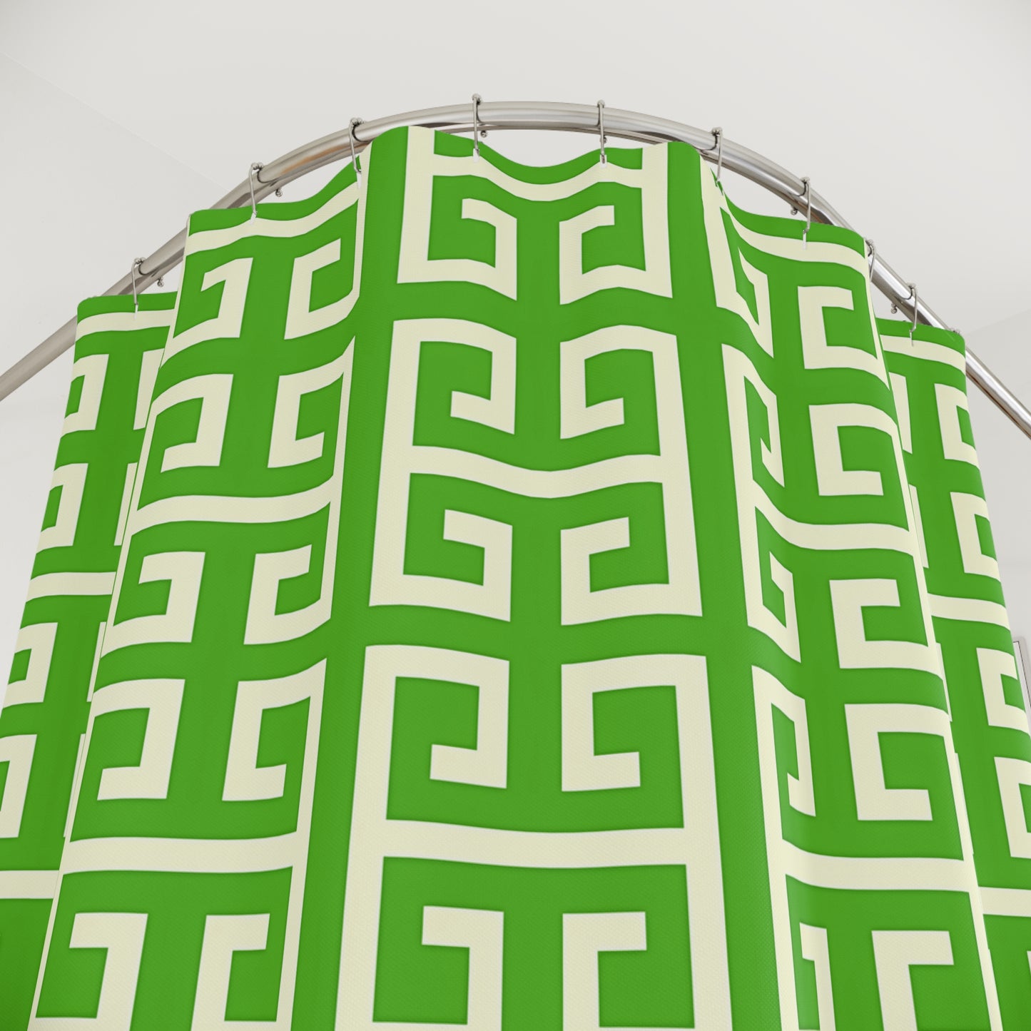 Copy of Chic Green Greek Key Shower Curtain, Modern Bath Decor, Stylish Bathroom Accessory, Home Makeover, Gift for Housewarming