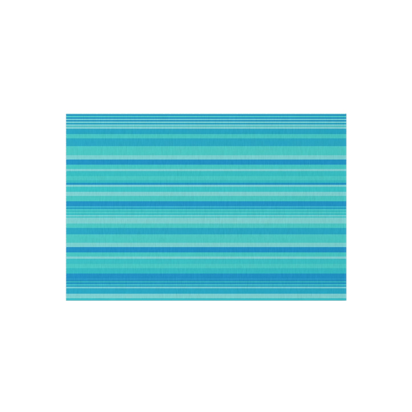 Blue Striped Beach Stripe Outdoor Rug | Patio Mat