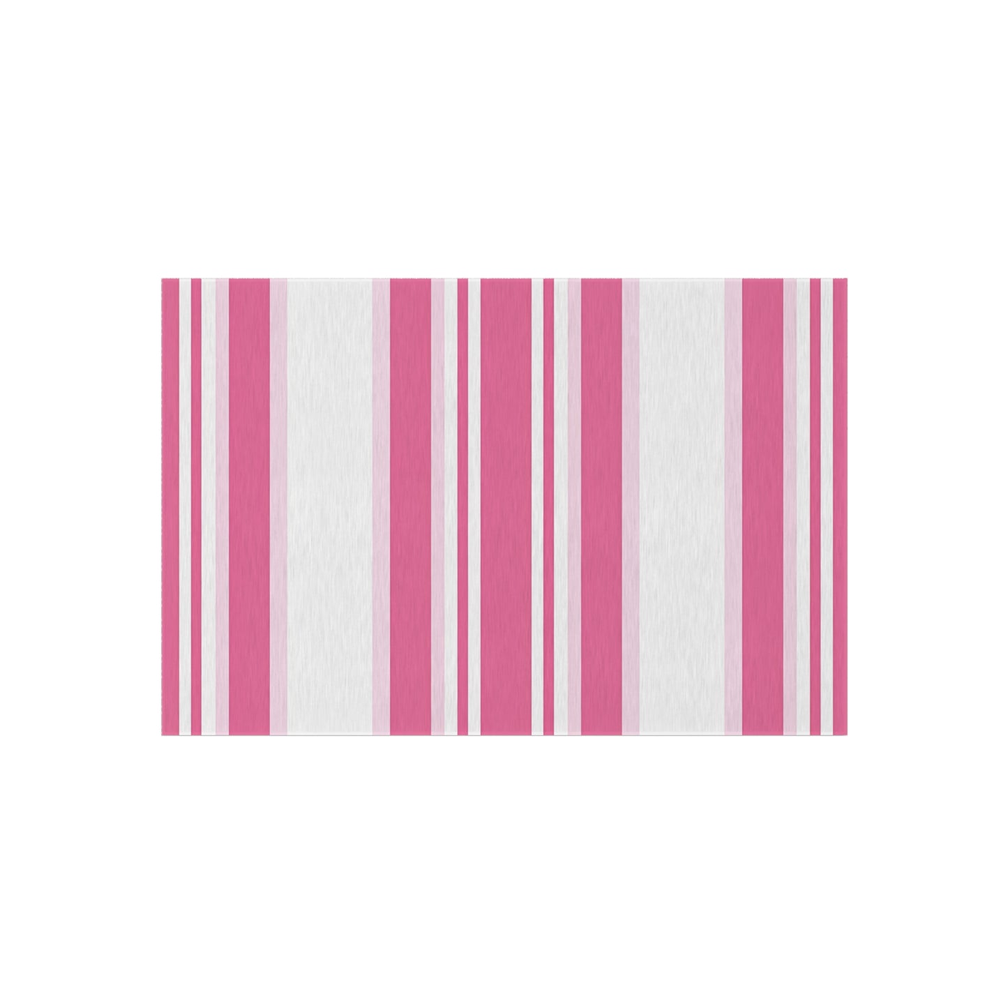 Pink Striped Pattern Outdoor/Indoor Rug | Patio Mat, Weather-Resistant