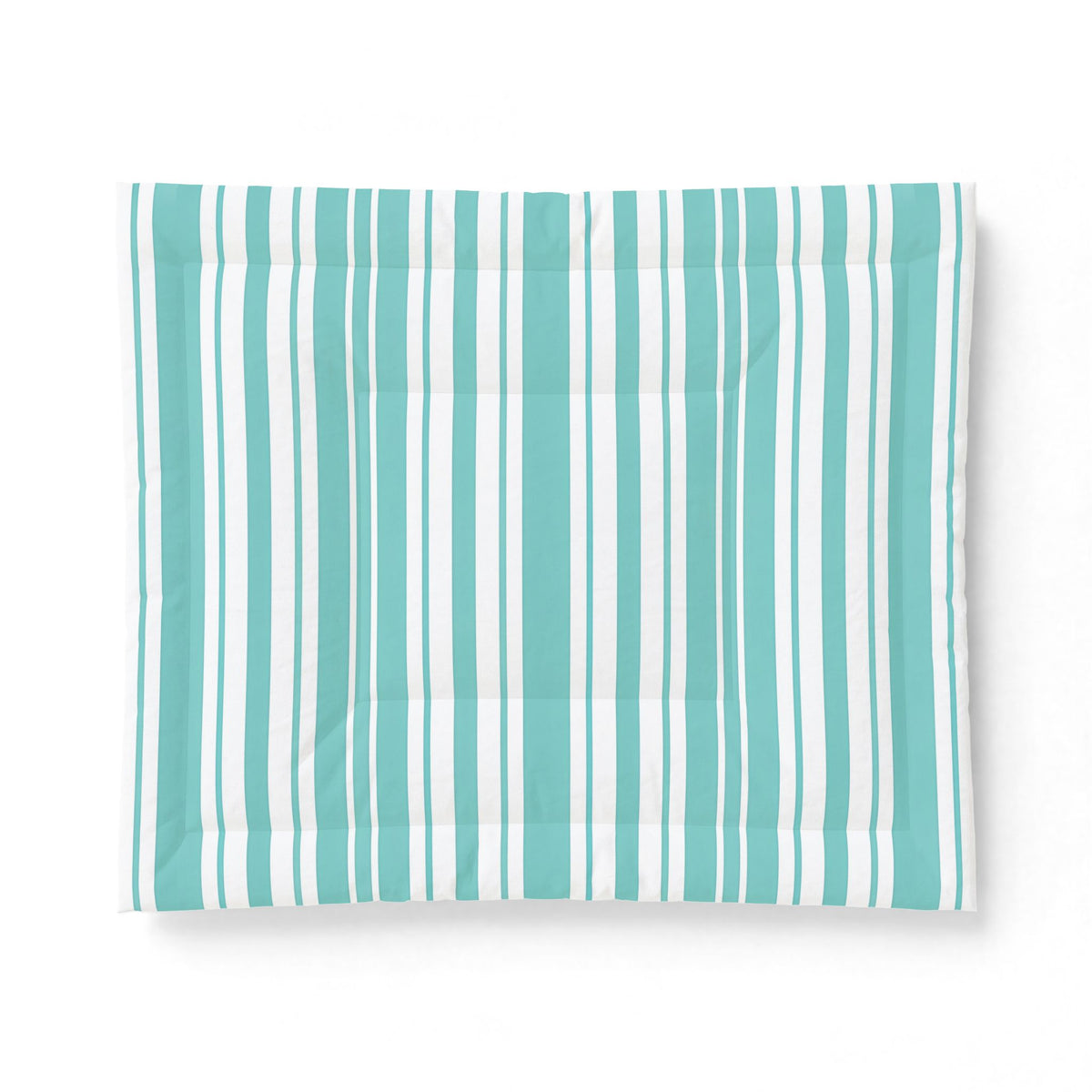 Aqua Vertical Stripes Comforter | Teal White Striped Comforter