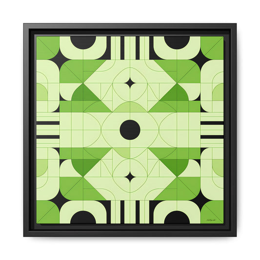 Abstract Green Geometric Art Print, Modern Framed Wall Art, Home Decor, Green Wall Art, Gift for Art Lovers, Minimalist Art - LOLA VEGAS ART