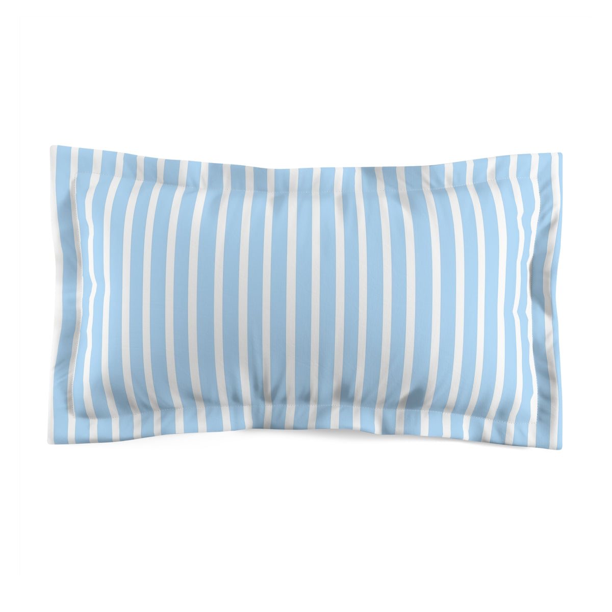 Blue and White Striped Pillow Sham | Microfiber Pillow Sham