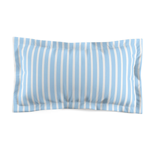 Blue and White Striped Pillow Sham | Microfiber Pillow Sham