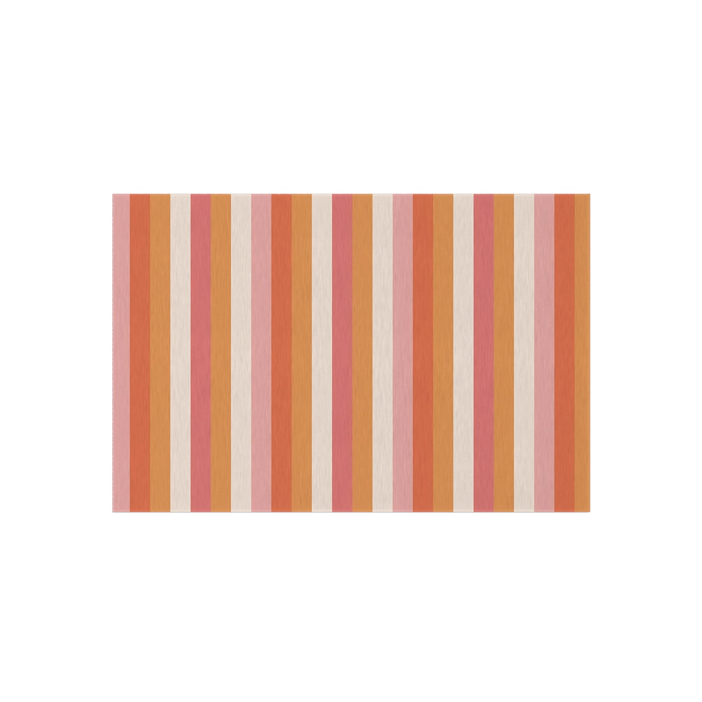 Sunset Stripe Outdoor Rug | Striped Patio Rug, Orange Pink Creme