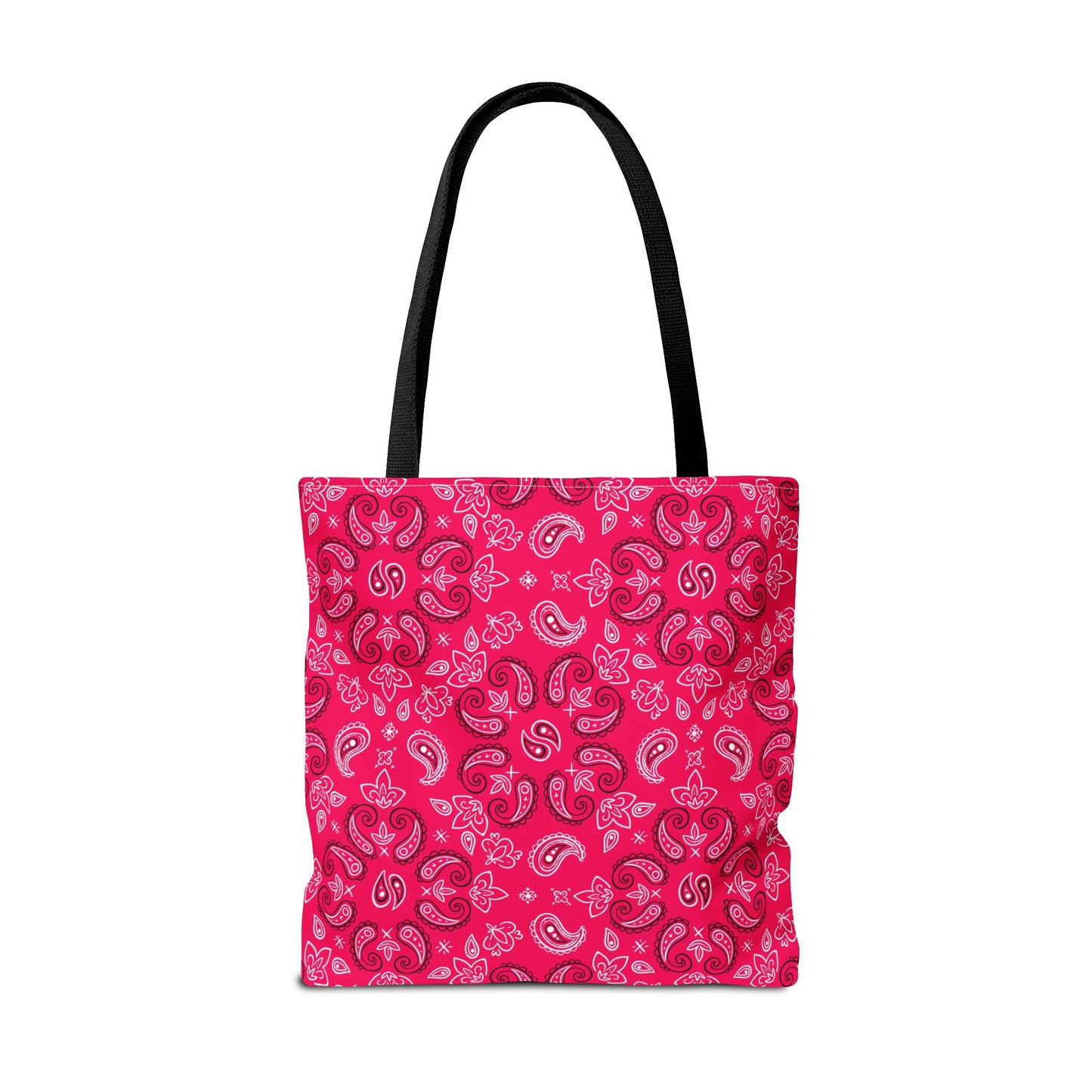 Rose-Red Paisley Pattern Tote Bag | All-Over Print