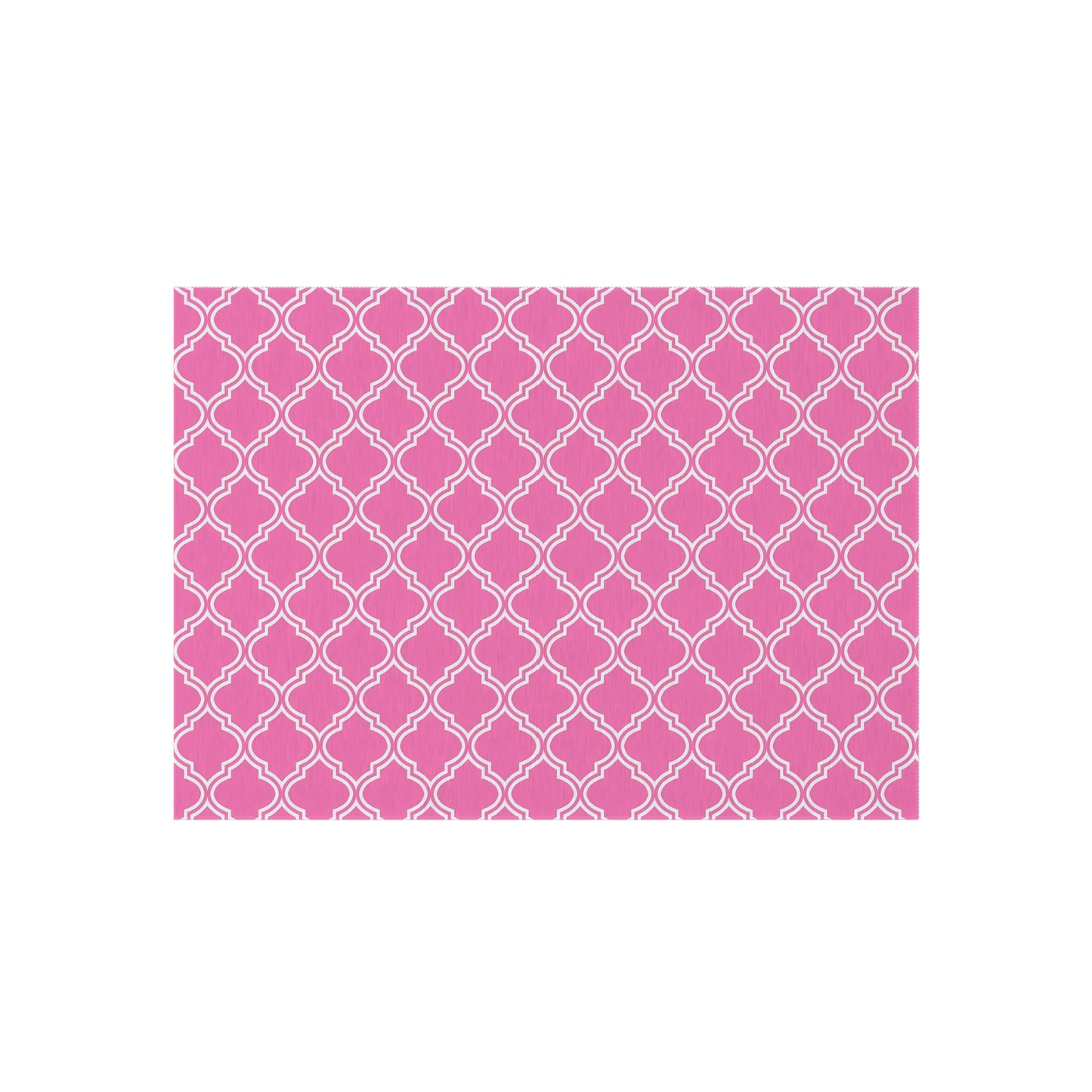 Pink Moroccan Trellis Outdoor/Indoor Rug | Geometric Patio Mat