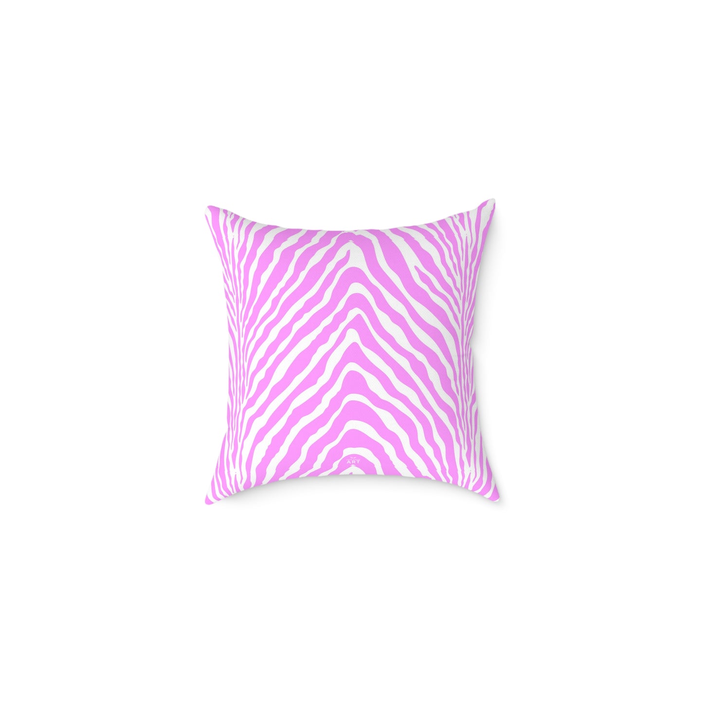 Pink White Zebra Stripe Square Pillow | Animal Print Home Decor