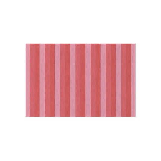 Shades Of Pink Stripe Outdoor/Indoor Rug | Patio Mat, Water-Resistant Striped Design