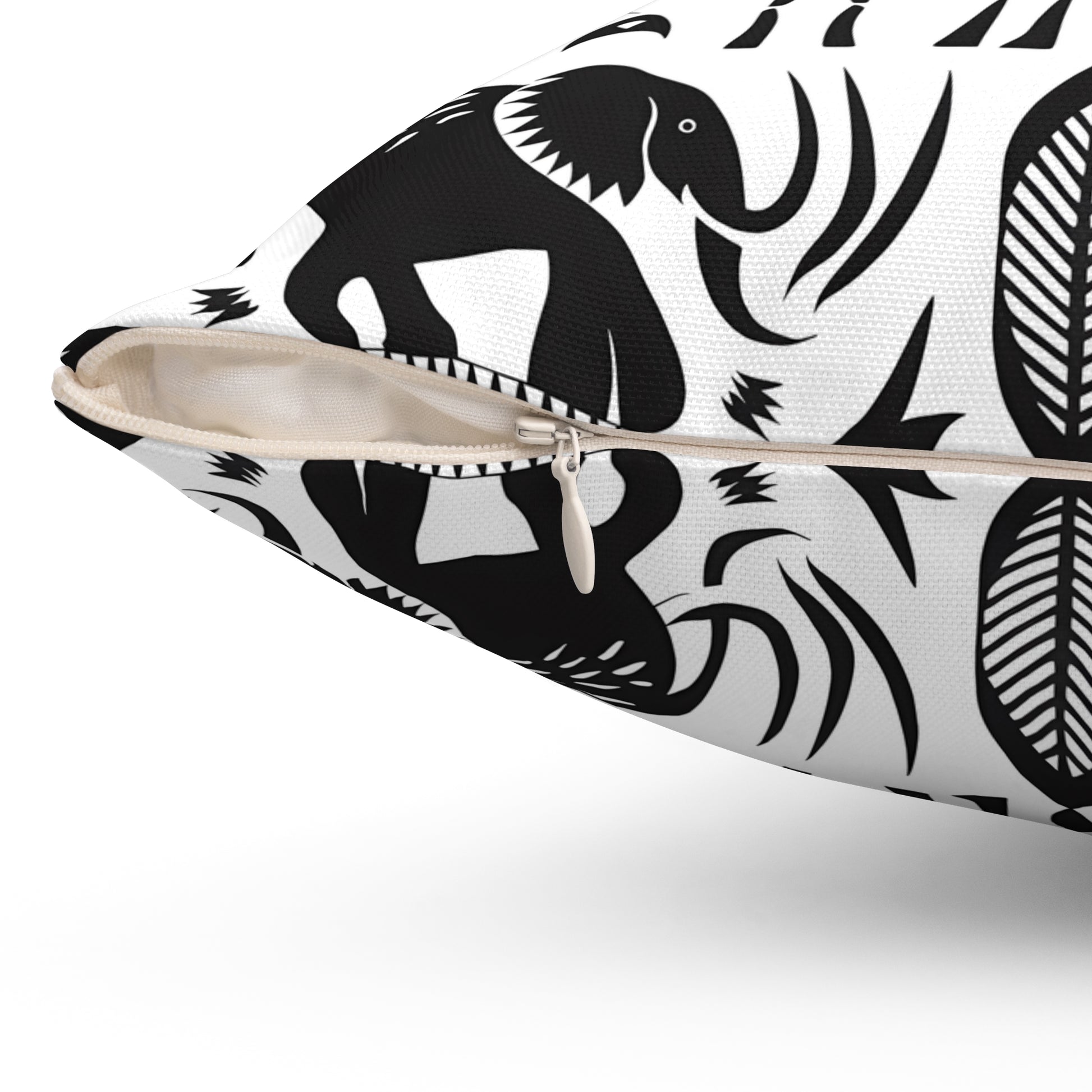 Safari Animal Print Pillow, Decorative Throw Pillow, Africa Inspired Home Decor, Animal Lovers Gift, Jungle Vibes Cushion, Black and White - LOLA VEGAS ART