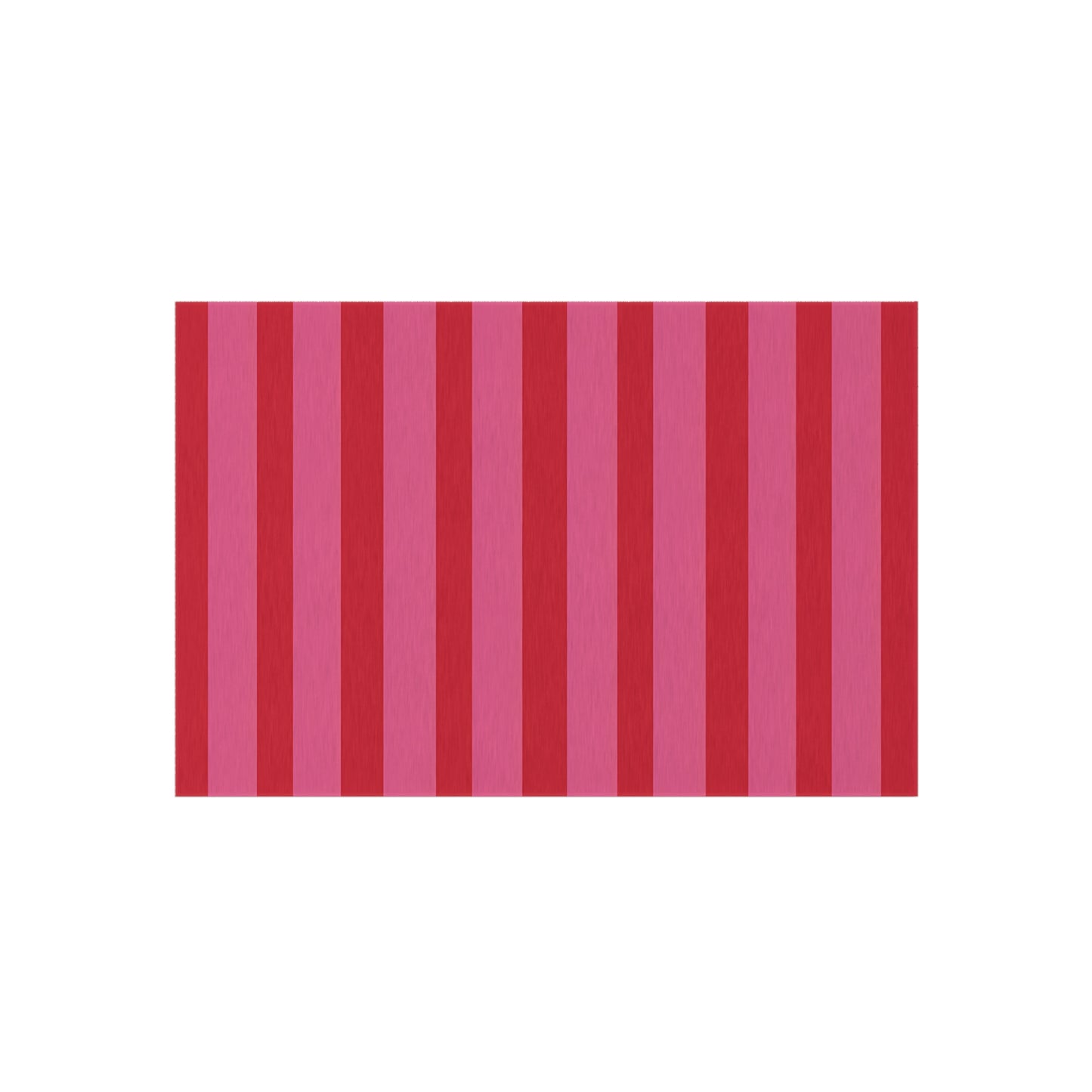 Bold Pink Red Striped Outdoor/Indoor Rug | Waterproof Patio Mat