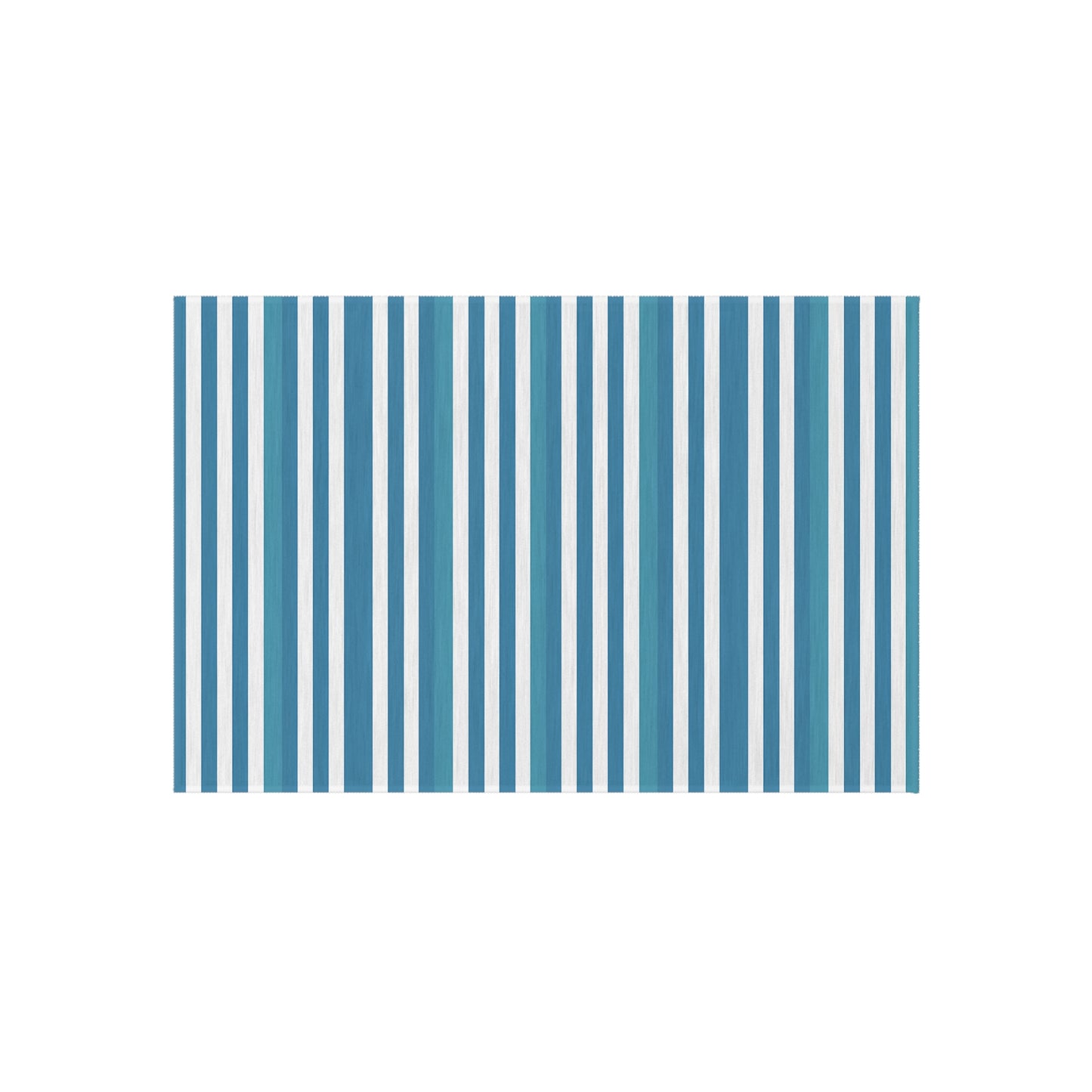 Blue White Striped Outdoor/indoor Rug | Patio Door Mat