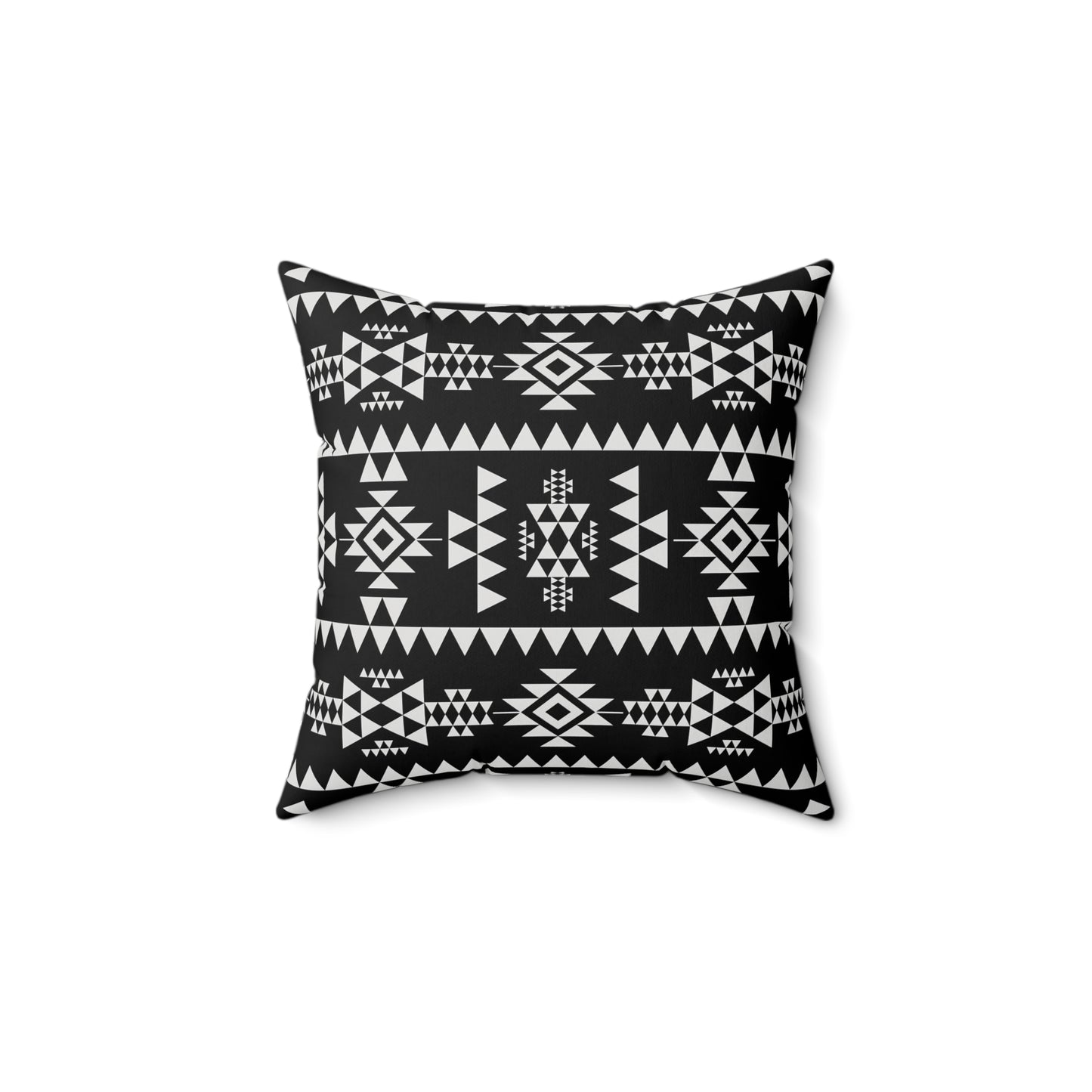 Tribal Boho Pillow Cover, Cozy Home Decor, Modern Living Room Accent, Gift Idea for Housewarming and Holidays, Black and White Throw Cushion