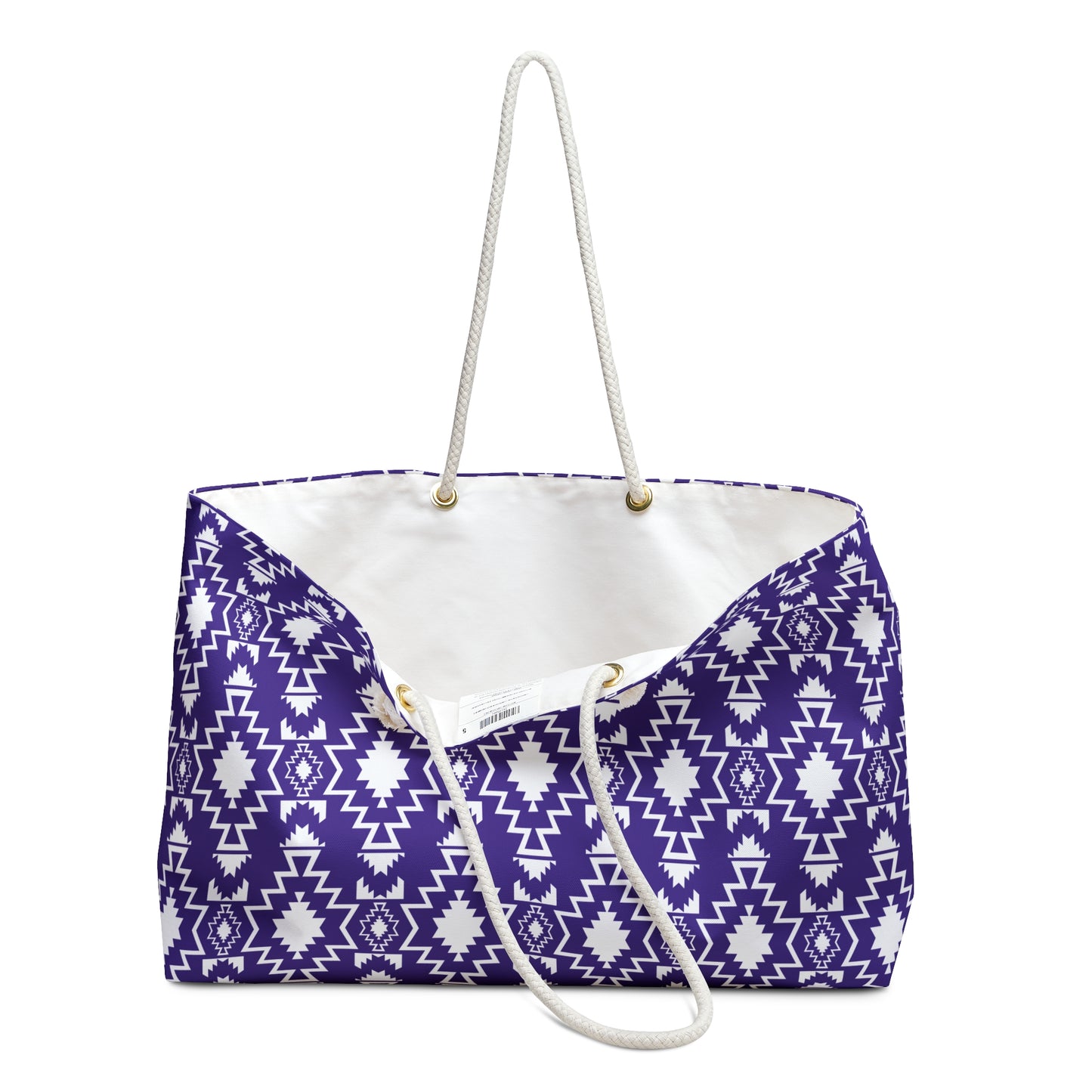 Vibrant Purple Tribal Weekender Bag, Bohemian Travel Tote, Stylish Beach Bag, Large Gym Bag, Weekend Getaway Handbag, Unique Gift Idea