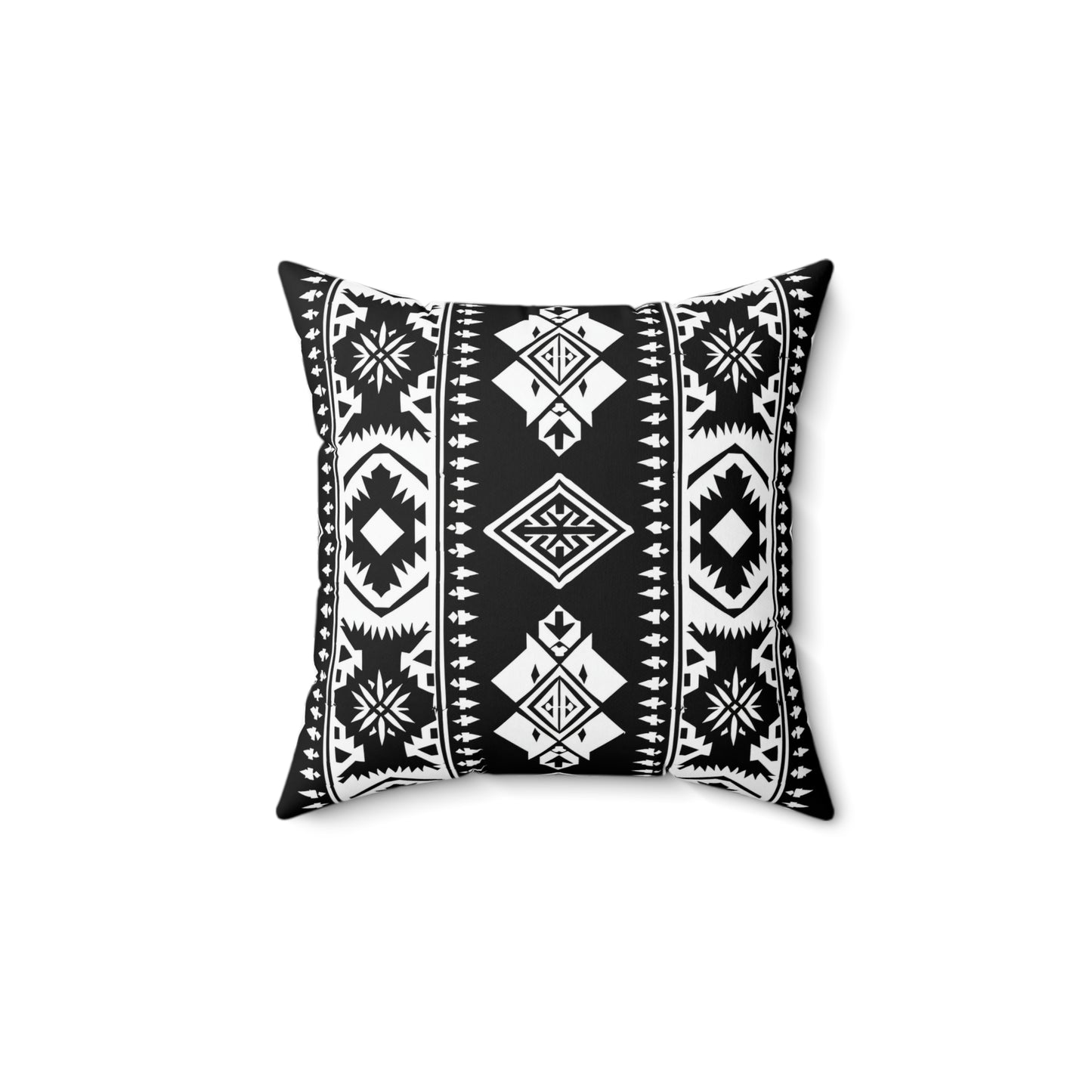 Bohemian Tribal Square Pillow, Cozy Home Decor, Ethnic Cushion, Boho Living Room Accent, Gift for Her, Modern Textile