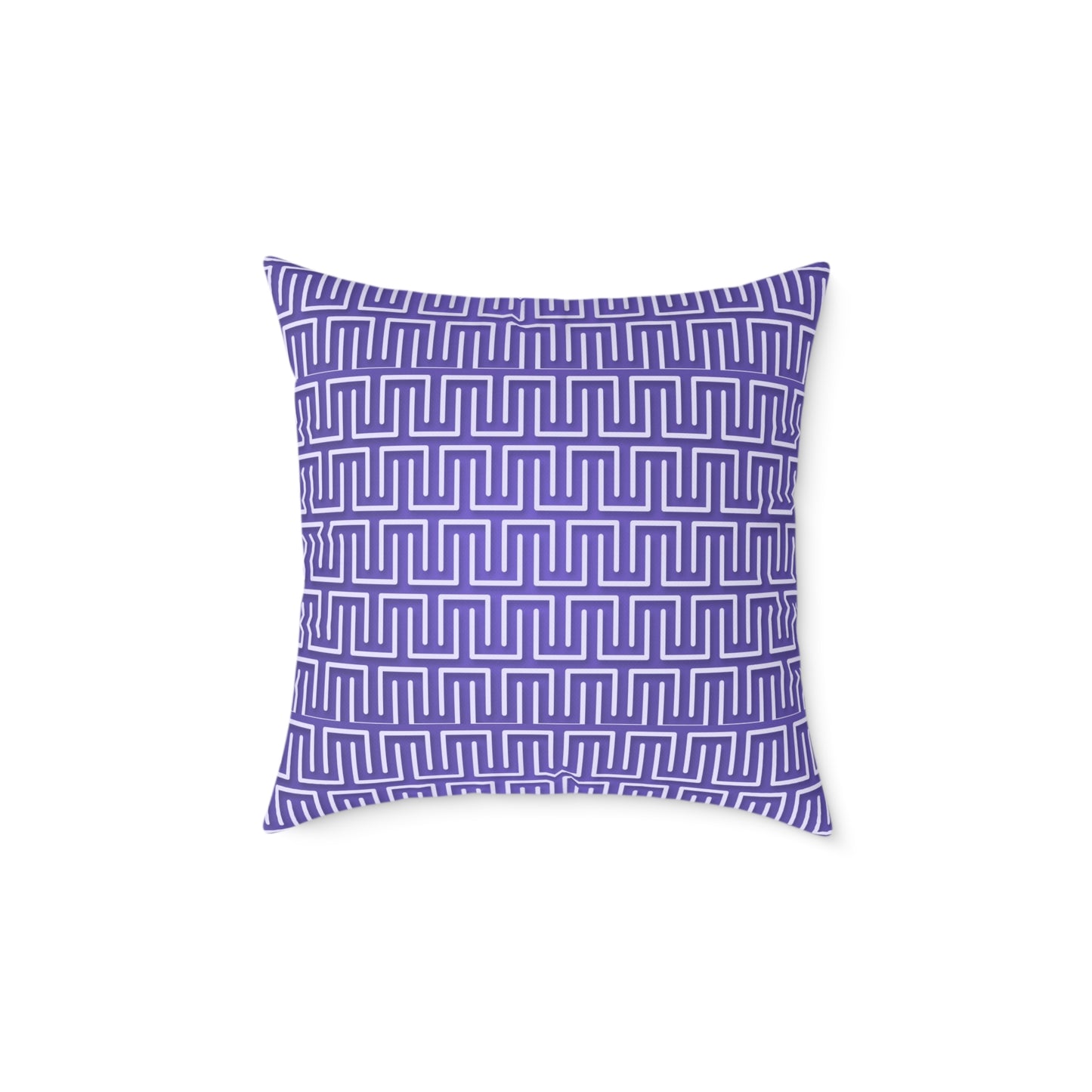 Geometric Maze Pattern Pillow | Purple Greek Key Throw Pillow