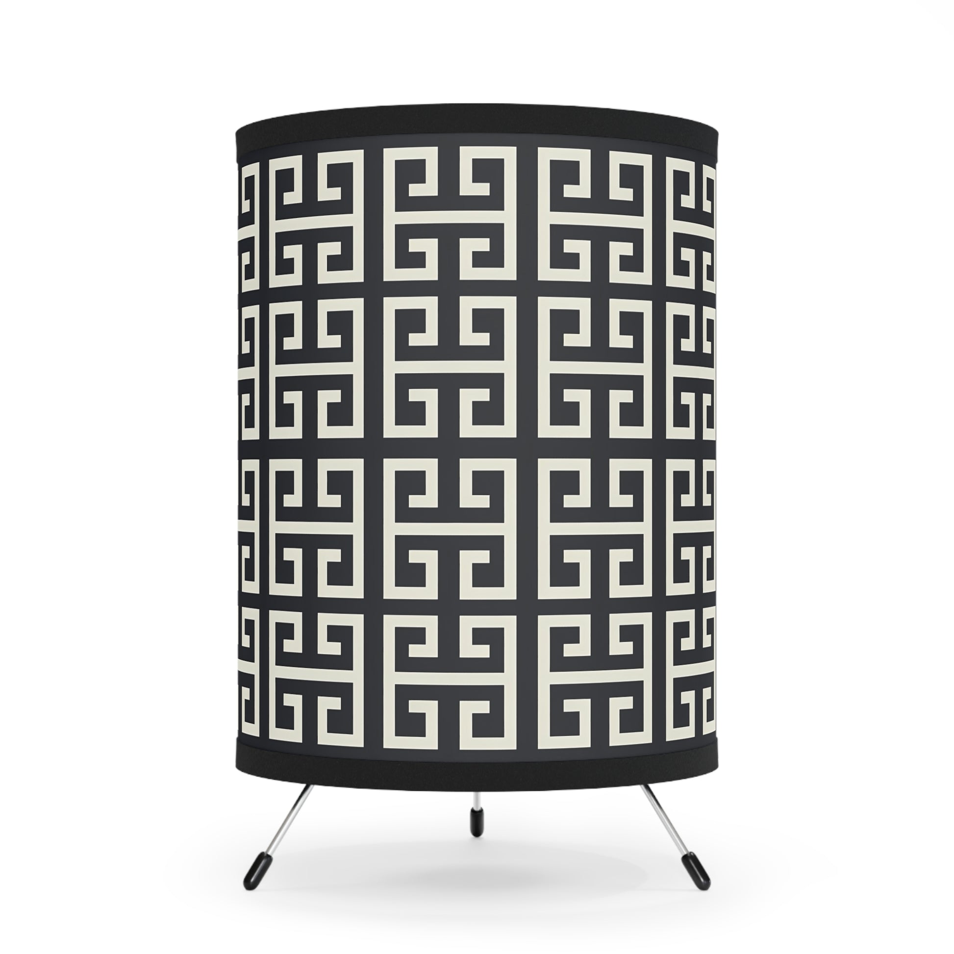 Stylish Tripod Lamp with Geometric Shade - Modern Lighting for Home Decor, Boho Living Room, Gift Ideas, Bedroom Accent - LOLA VEGAS ART