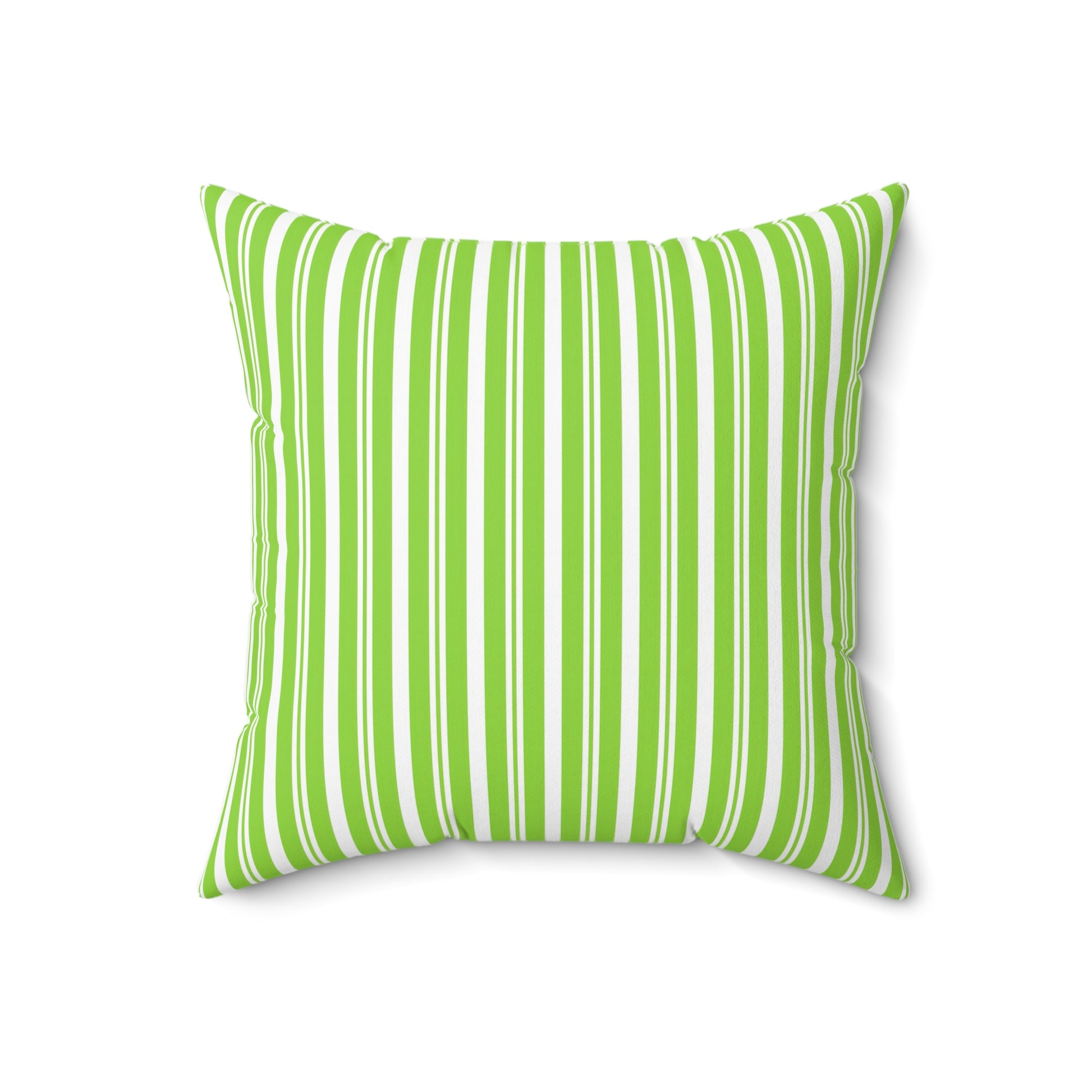 Vibrant Green Striped Pillow | Modern Home Decor, Couch Cushion, Decorative Throw Pillow, Gift for Nature Lovers, Spring Accent - LOLA VEGAS ART