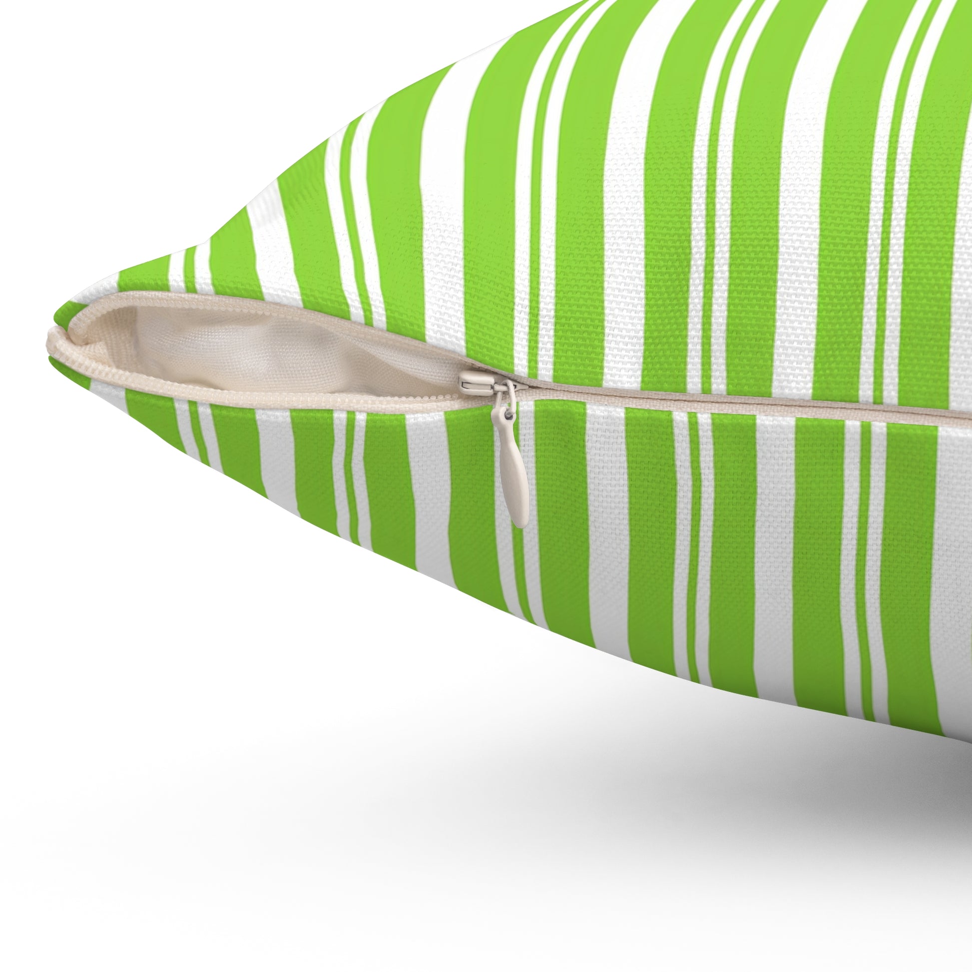 Vibrant Green Striped Pillow | Modern Home Decor, Couch Cushion, Decorative Throw Pillow, Gift for Nature Lovers, Spring Accent - LOLA VEGAS ART