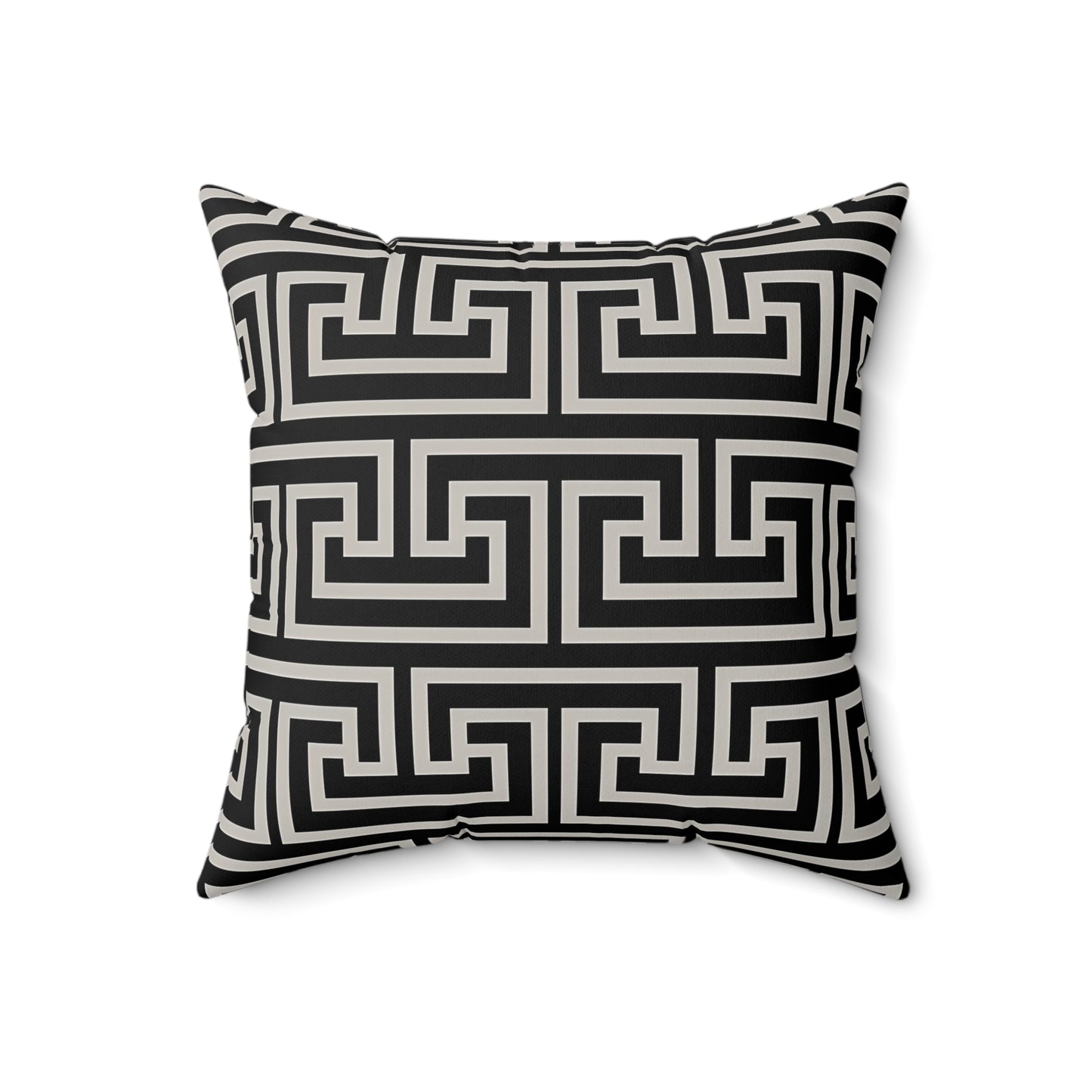 Chic Black Geometric Square Pillow, Modern Home Decor, Accent Cushion, Stylish Throw Pillow, Living Room Decor, Gifts for Him or Her