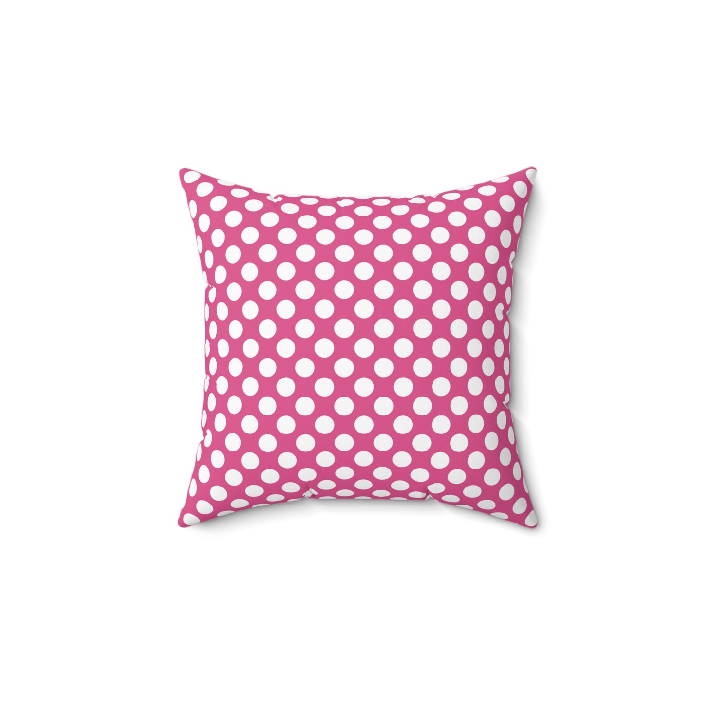 Pink Polka Dot Decorative Pillow, Colorful Home Decor, Cozy Cushion for Living Room, Gift for Her, Bright Modern Design, Midcentury Modern