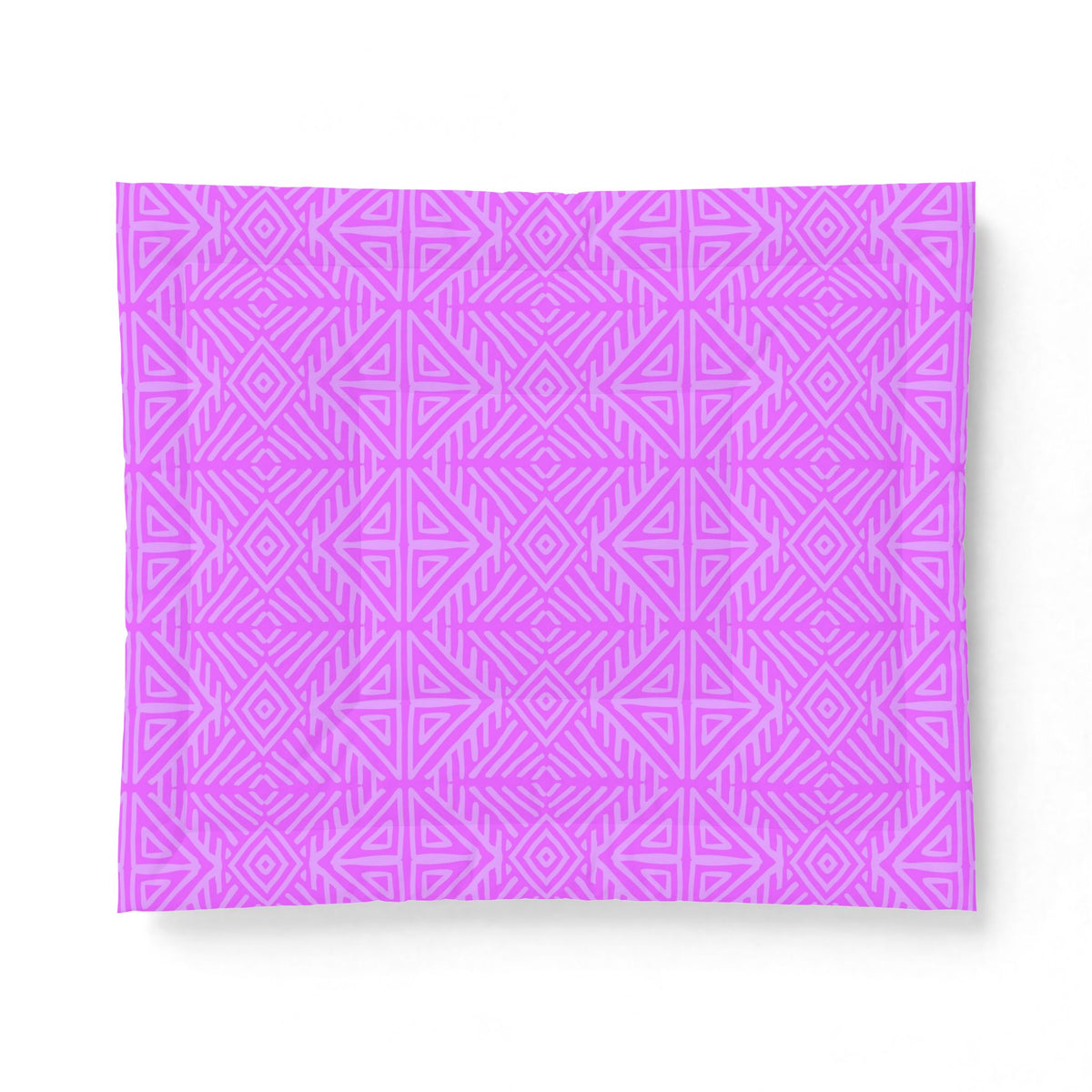 Geometric Triangle Pattern Cotton Comforter | Pink Purple Tribal Design