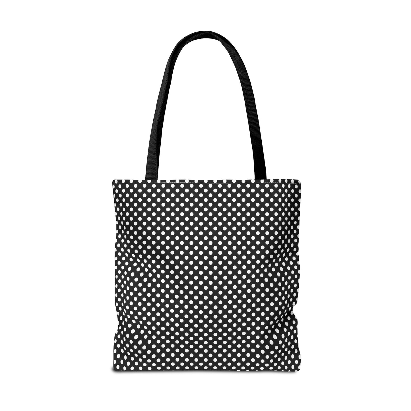 Classic Black and White Polka Dot Tote Bag - Versatile Canvas Bag for Shopping, Beach, Gym, Travel, Everyday Use, Eco-Friendly Bag - LOLA VEGAS ART