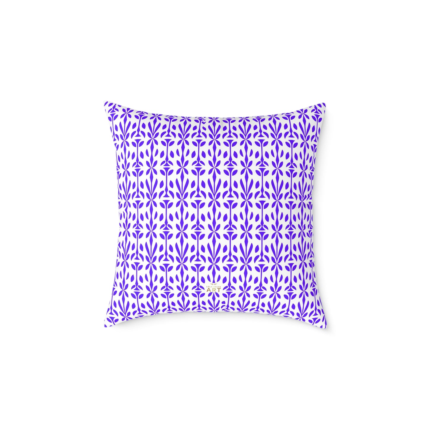 Purple Floral Tile Pattern Pillow | Geometric Boho Throw Pillow, Gift for Her, Decorative Throw Cushion, Boho Decor, Living Room Accent