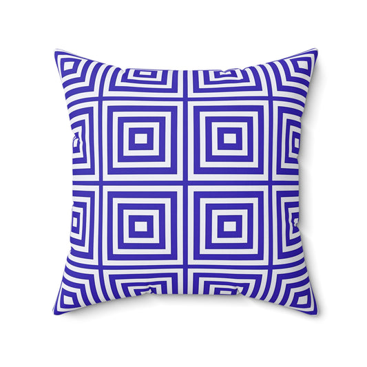Blue Modern Geometric Pillow, Stylish Home Decor, Unique Gift, Living Room Accent, Couch Pillow, Throw Pillow