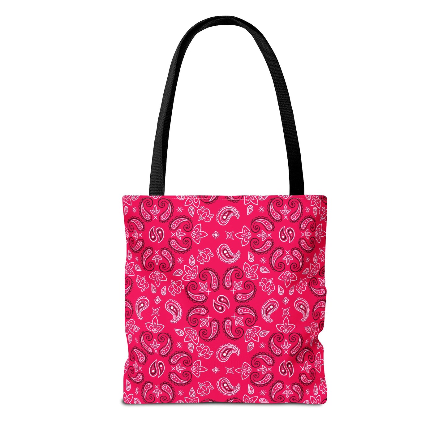 Rose-Red Paisley Pattern Tote Bag | All-Over Print