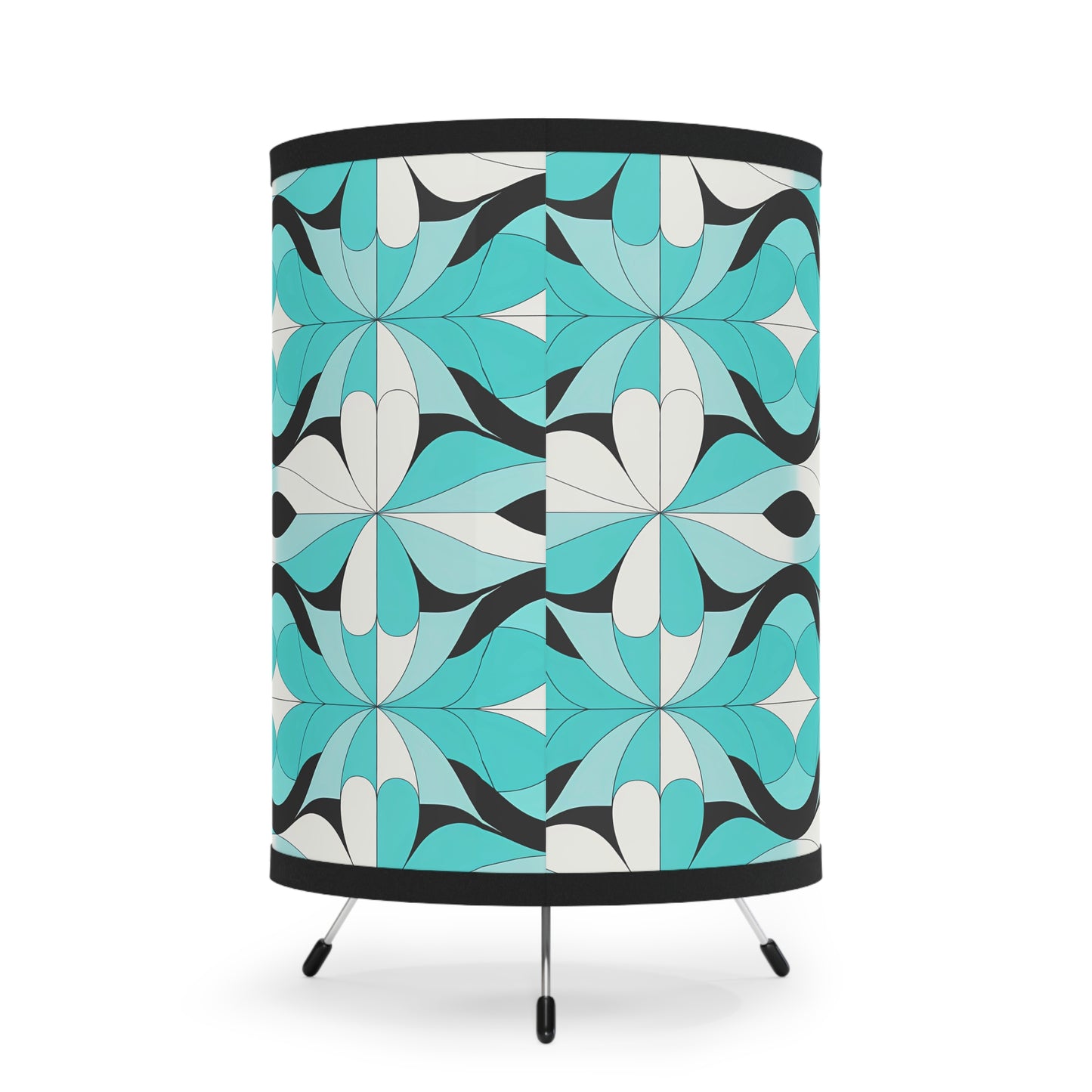 Chic Tripod Lamp with Retro Geometric Shade, Modern Home Decor, Accents for Living Room, Bedroom, Unique Gift Idea