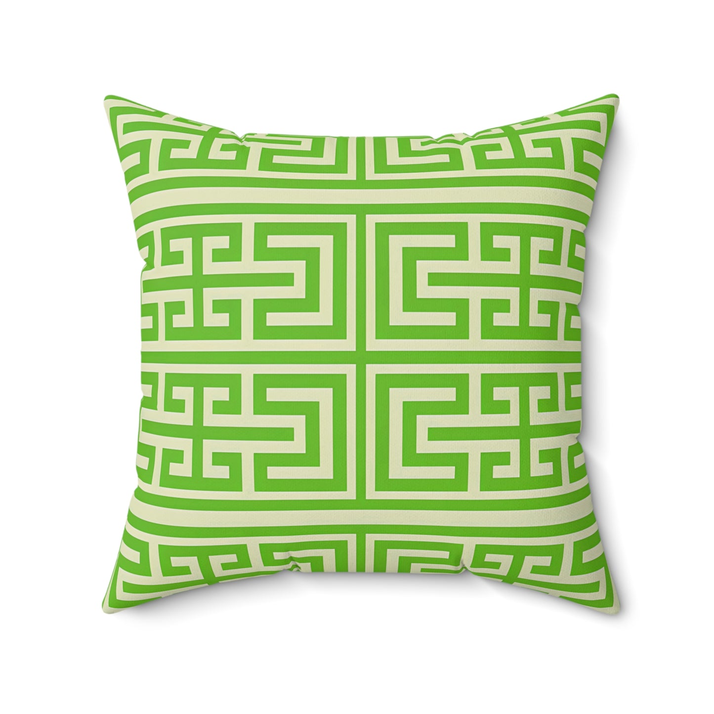 Geometric Green Throw Pillow, Modern Home Decor, Sofa Cushion, Accent Pillow, Gift for Housewarming, Stylish Decorative Pillow - LOLA VEGAS ART
