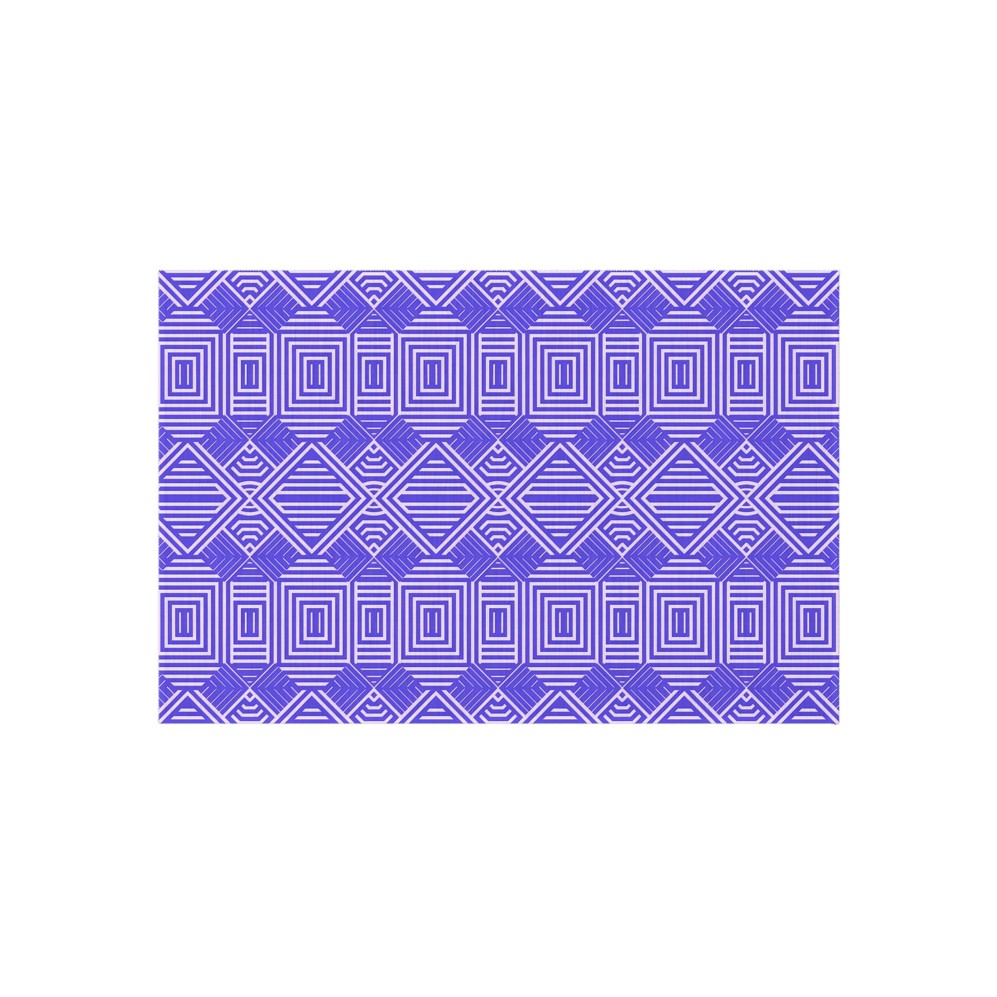 Purple and White Stylish Outdoor/Indoor Rug for Patio Decor, Boho Chic Deck Mat, Versatile Area Rug, Summer Gatherings, Garden Party Decor - LOLA VEGAS ART