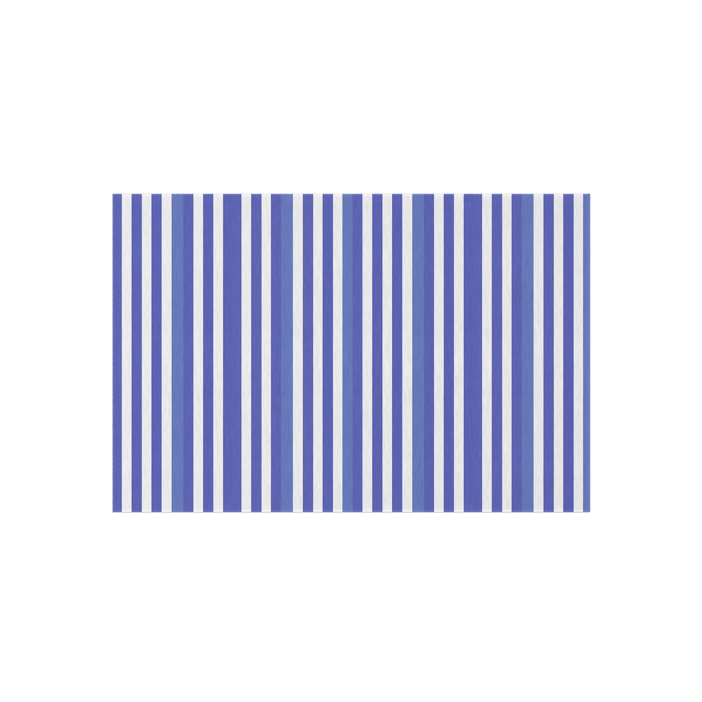 Purple, Periwinkle White Striped Outdoor Rug | Nautical Patio Mat