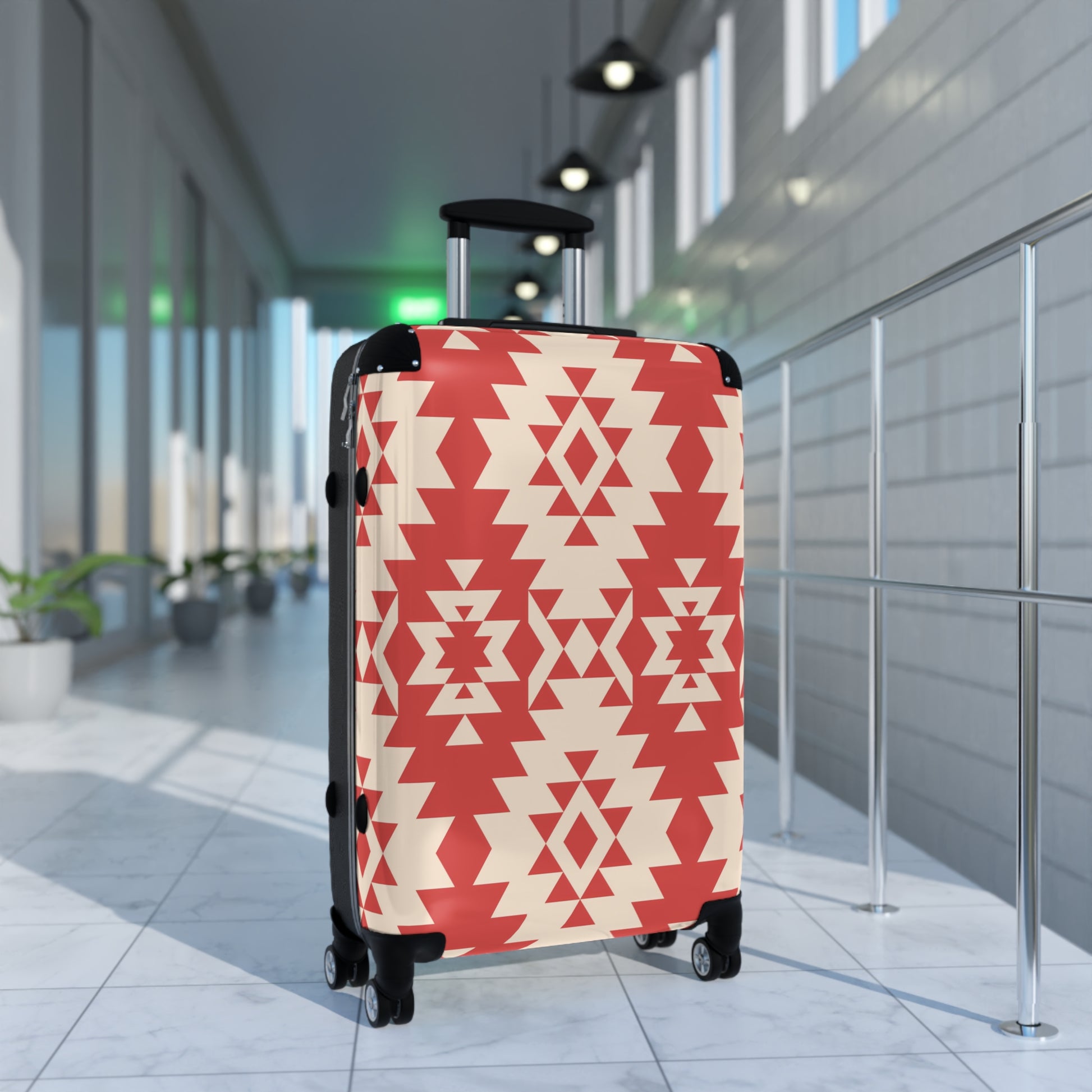 Tribal Design Suitcase, Travel Luggage, Stylish Carry-On, Bohemian Travel Gear, Unique Fashionable Suitcase, Vacation Essentials - LOLA VEGAS ART