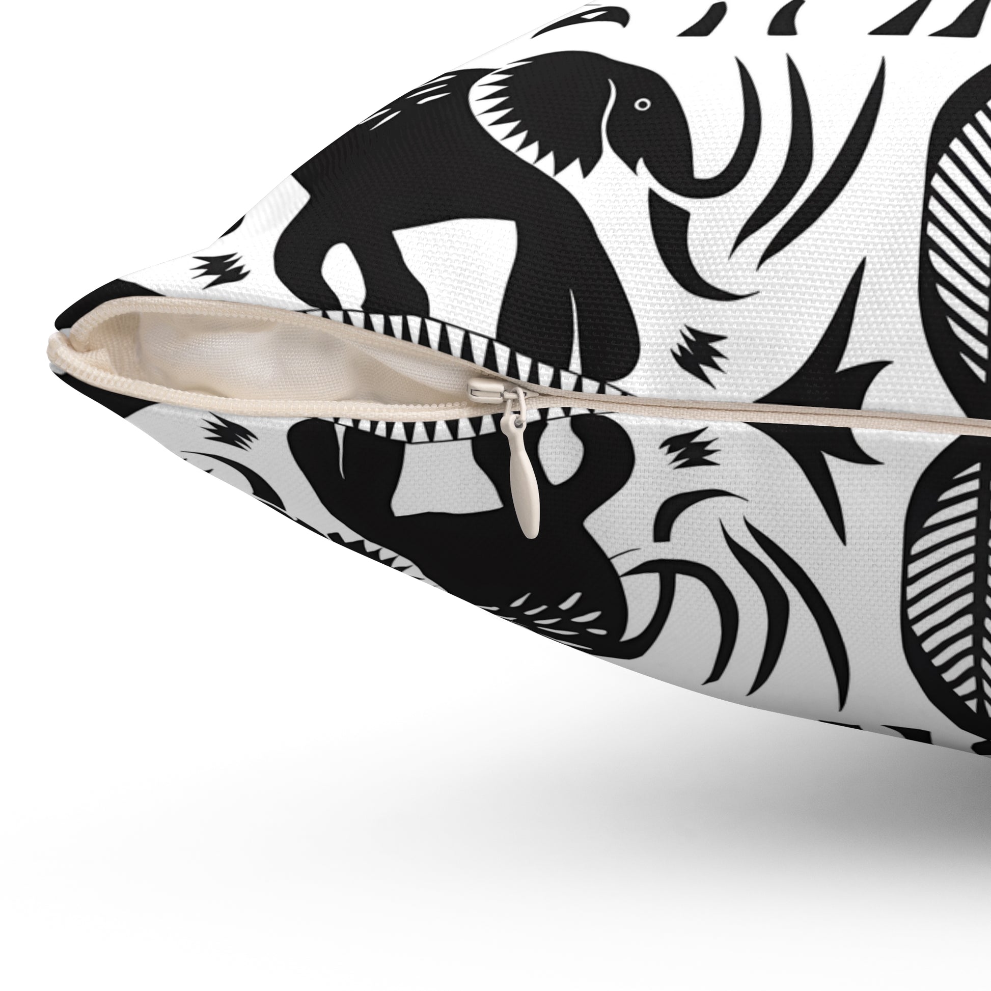 Safari Animal Print Pillow, Decorative Throw Pillow, Africa Inspired Home Decor, Animal Lovers Gift, Jungle Vibes Cushion, Black and White - LOLA VEGAS ART
